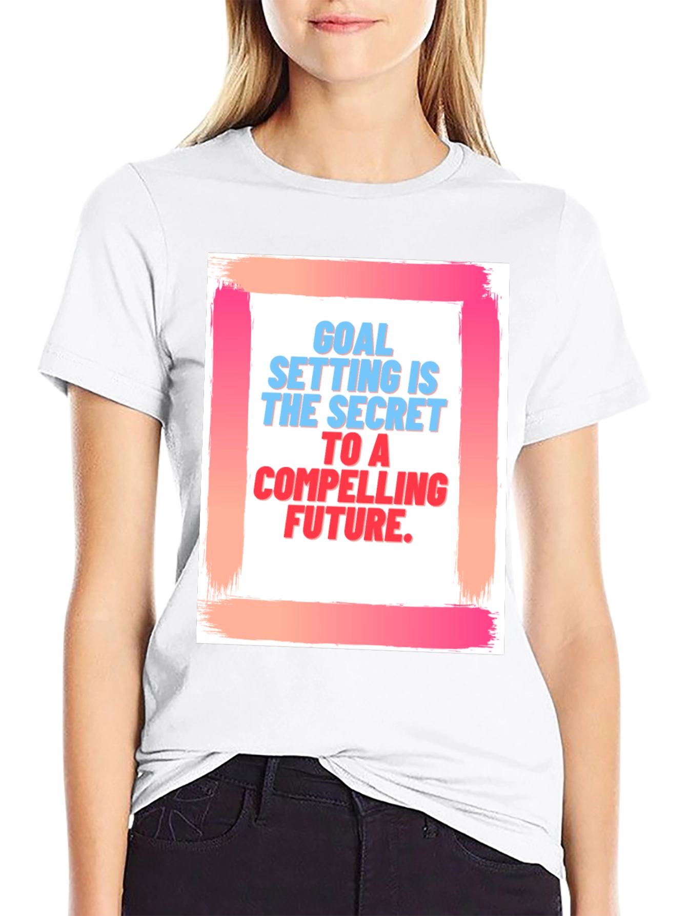 Black Goal Setting T-Shirt - Compelling Future Motivation Tee view 9