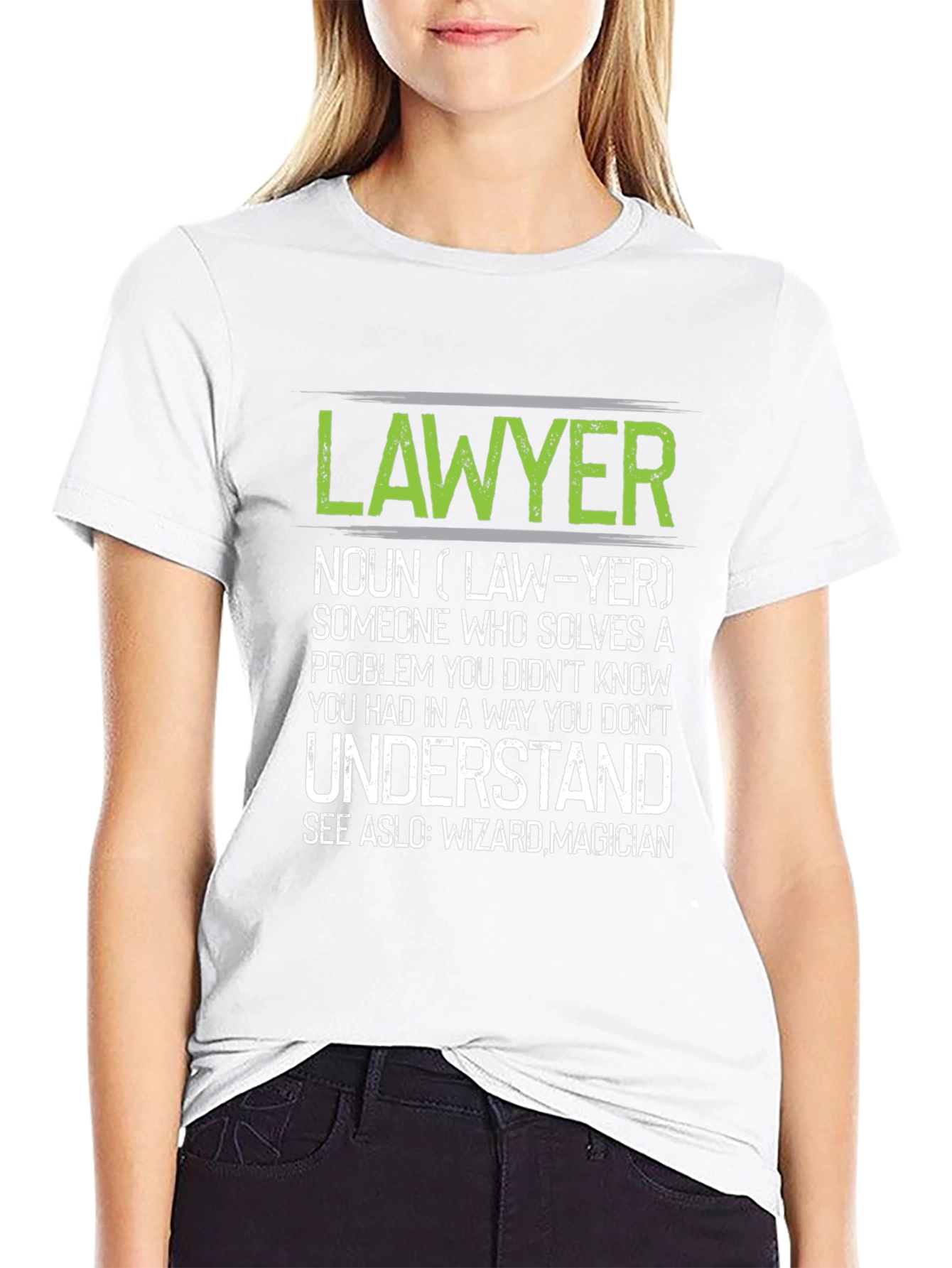 Black Lawyer Definition Graphic T-Shirt view 9