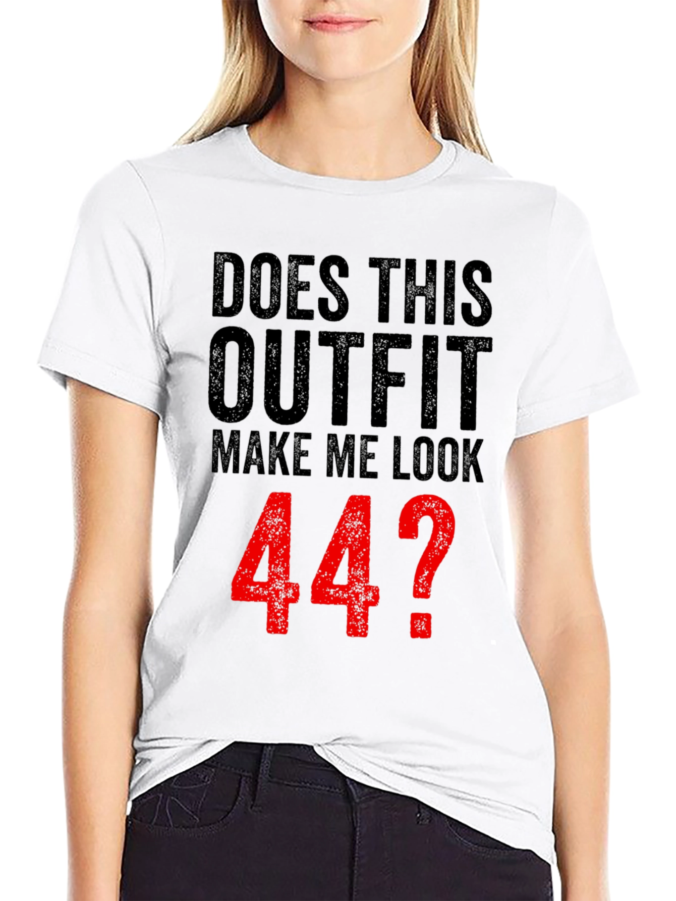 Black Funny 44th Birthday Outfit T-Shirt  view 9
