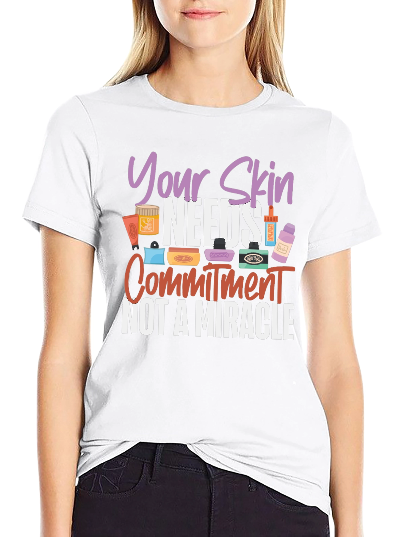 Black Skin Care Commitment T-Shirt view 9