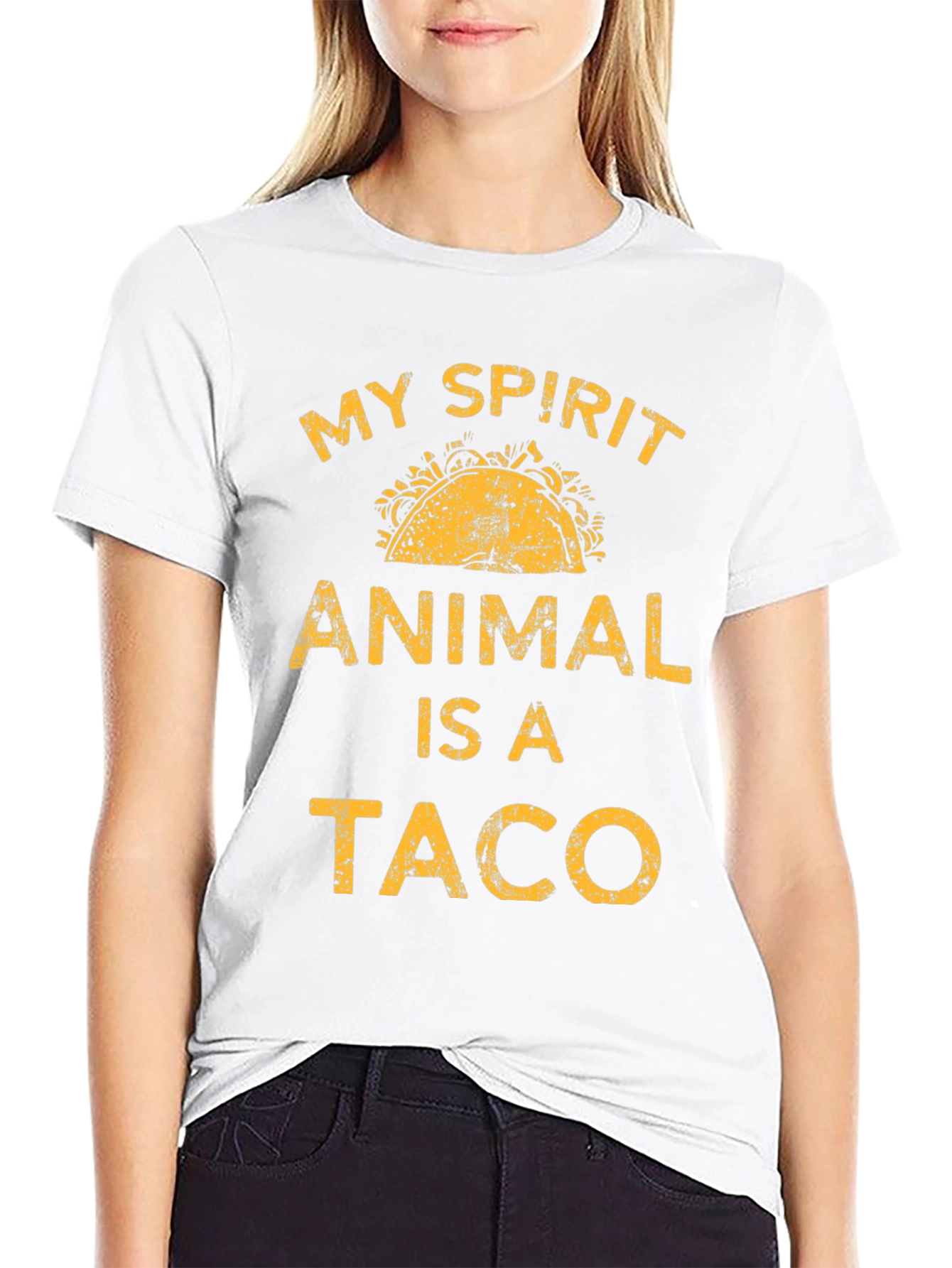 Black My Spirit Animal Is A Taco Graphic T-Shirt view 9