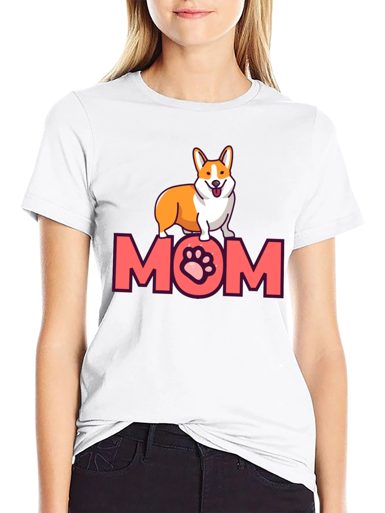 Black Corgi Mom T-Shirt - Cute Dog Lover Tee view 9