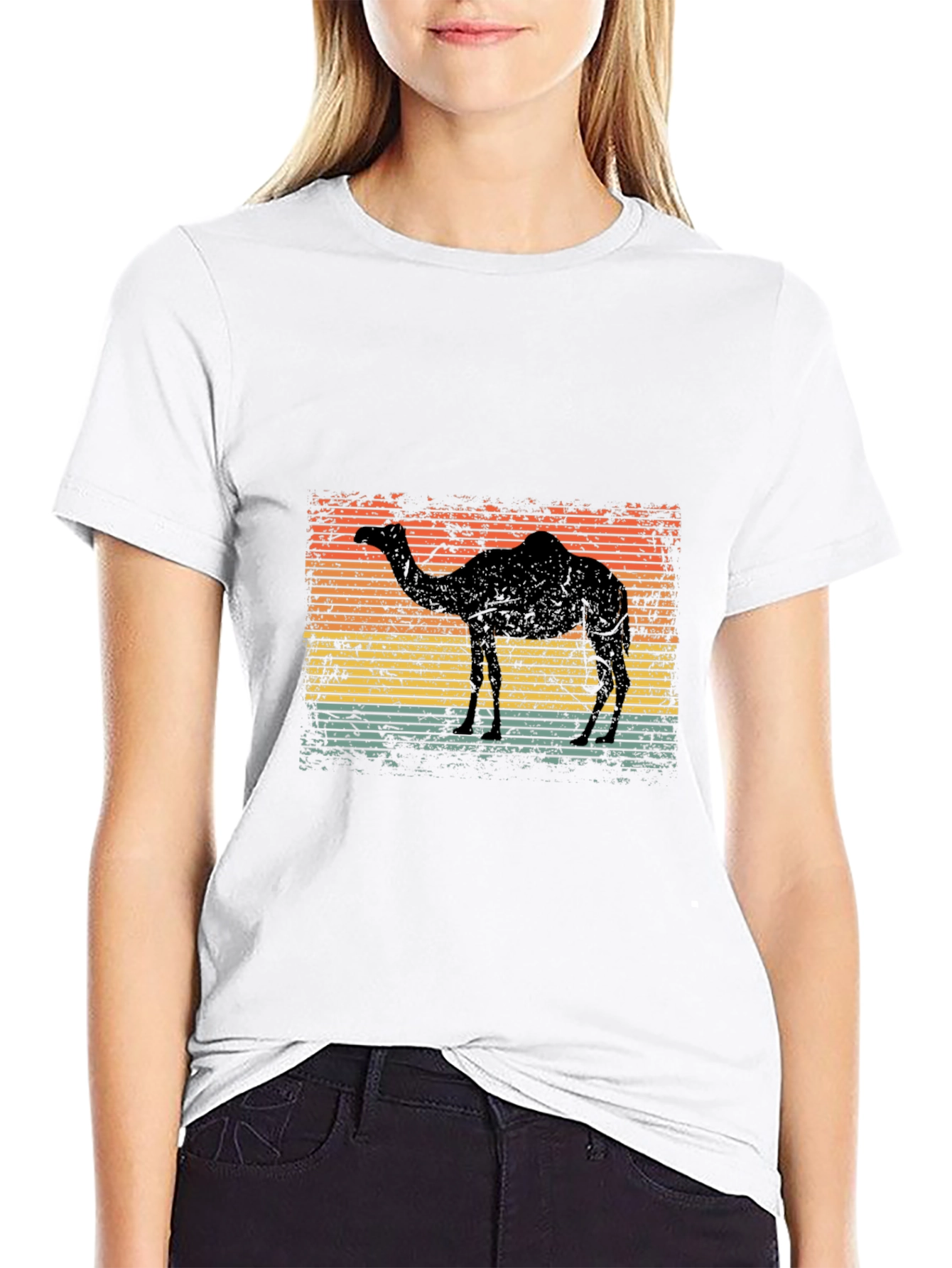 Black Retro Camel T-Shirt view 9