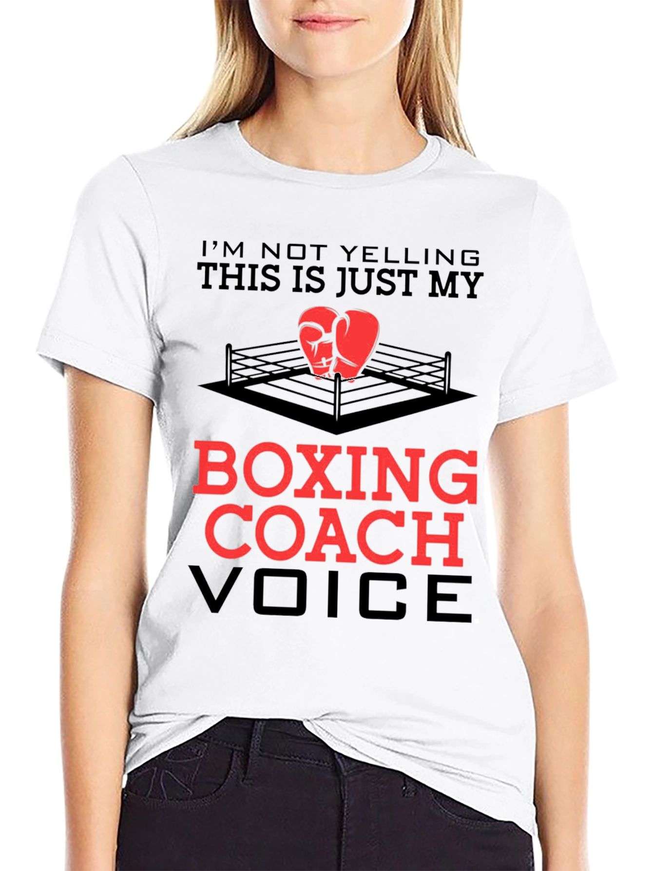 Black Boxing Coach T-Shirt - Funny Voice Tee view 9