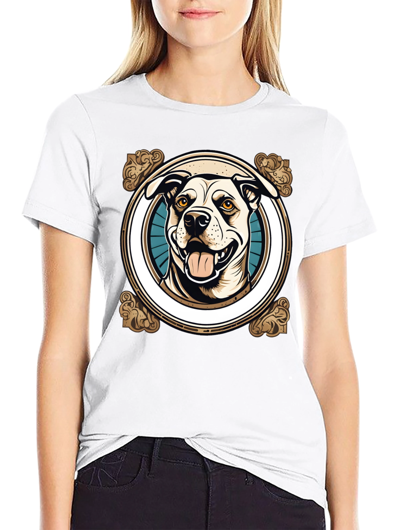 Black Dog Graphic T-Shirt -  Unisex Crew Neck view 9
