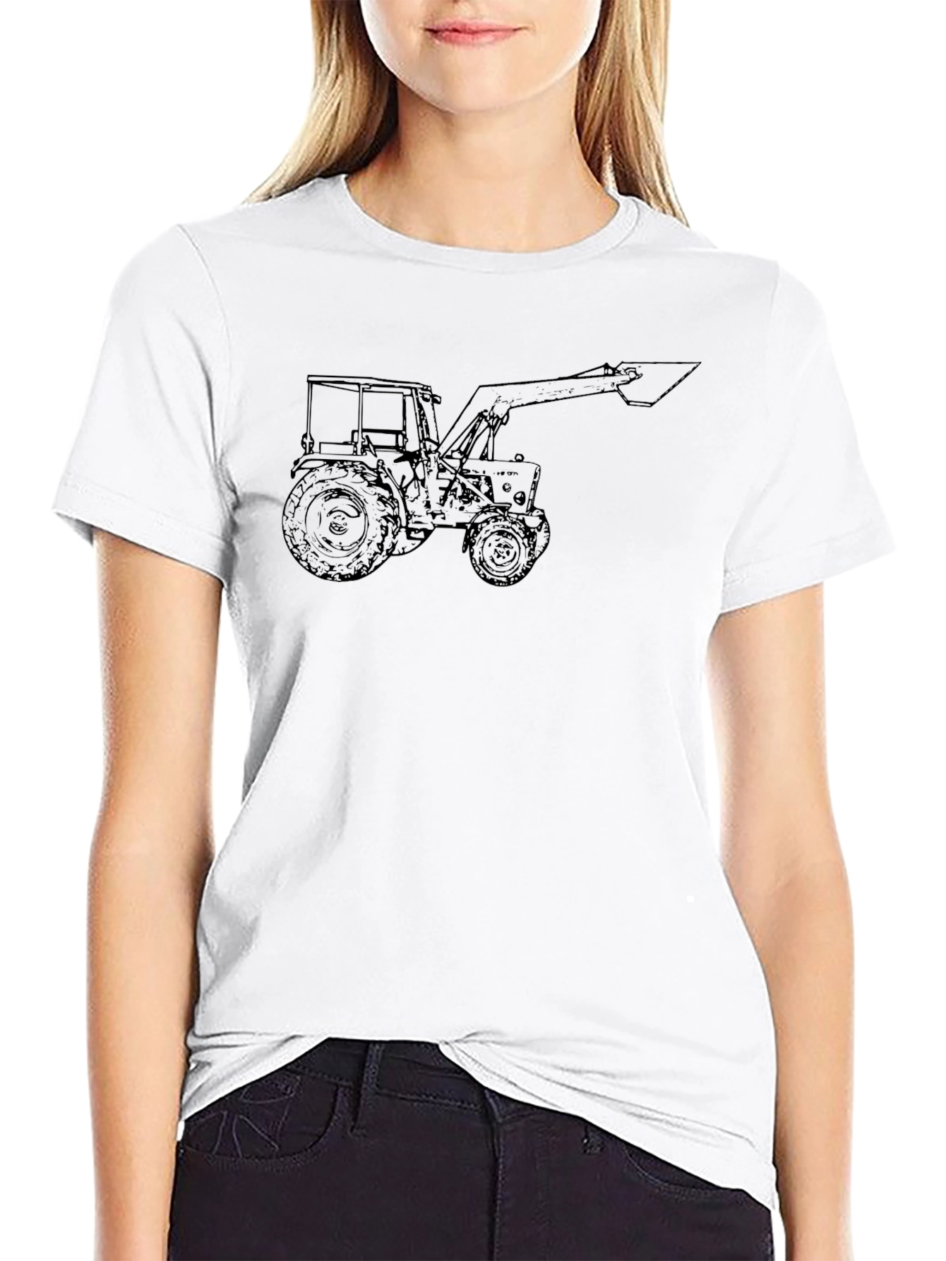 Black Tractor Graphic Tee - Black Cotton view 9