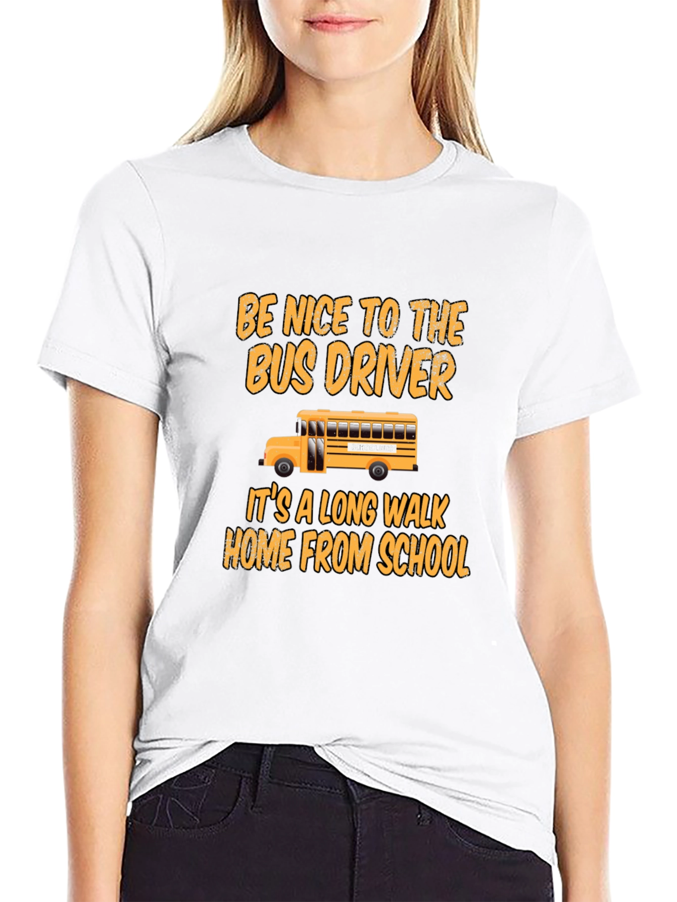 Black Be Nice to the Bus Driver T-Shirt view 9