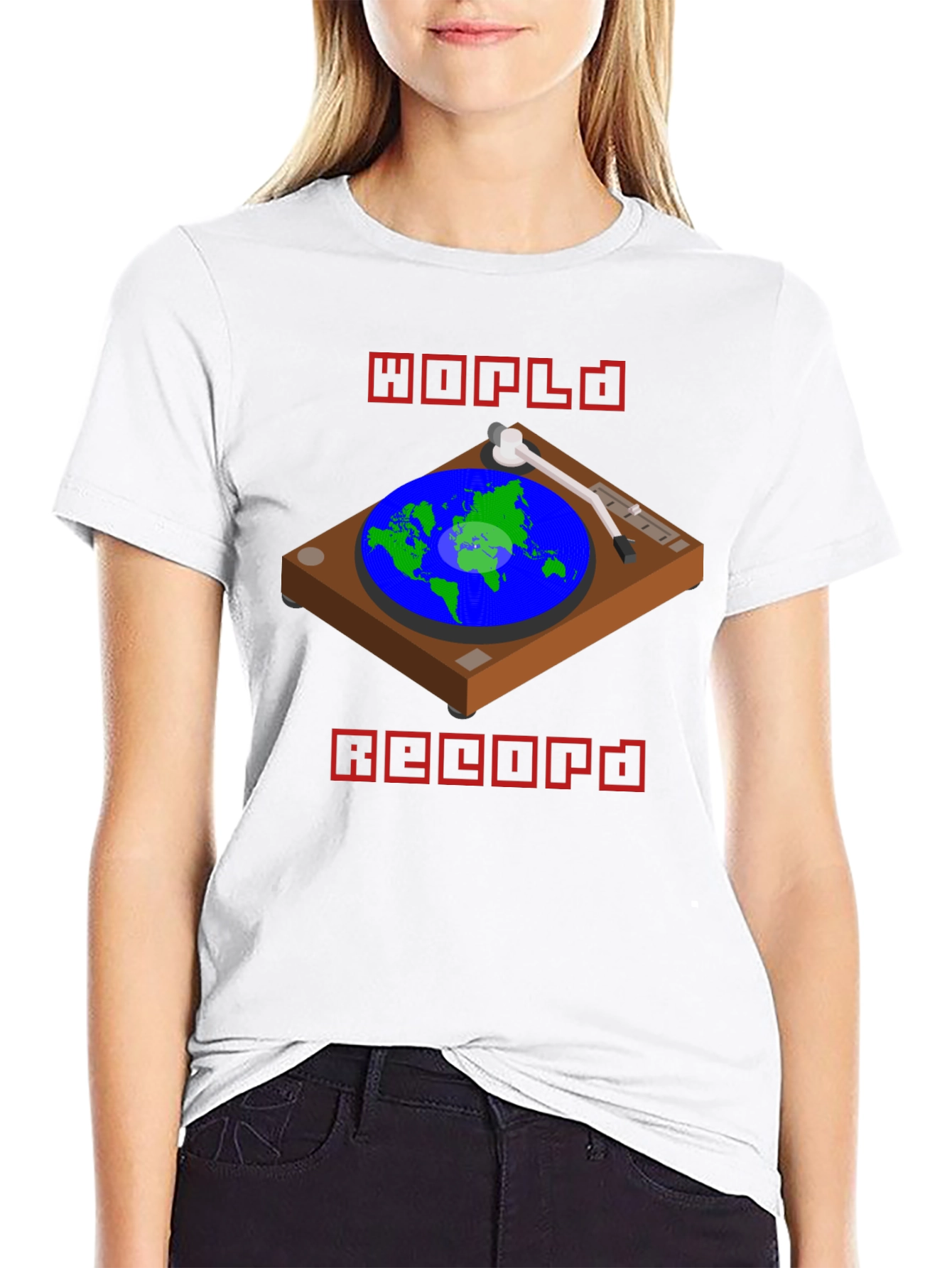 Black World Record T-Shirt view 9