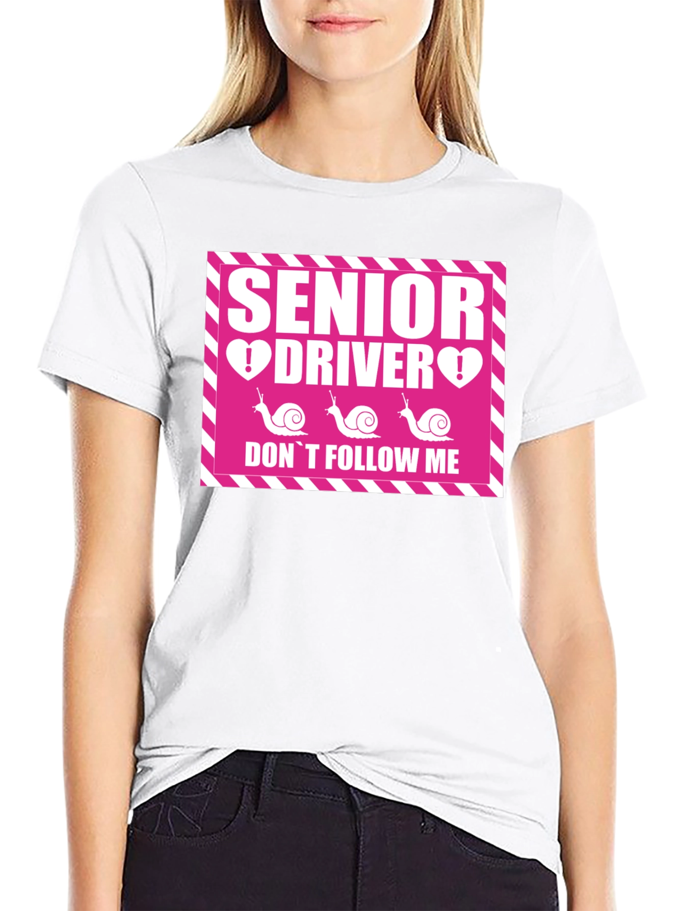 Black Senior Driver Don't Follow Me T-Shirt view 9