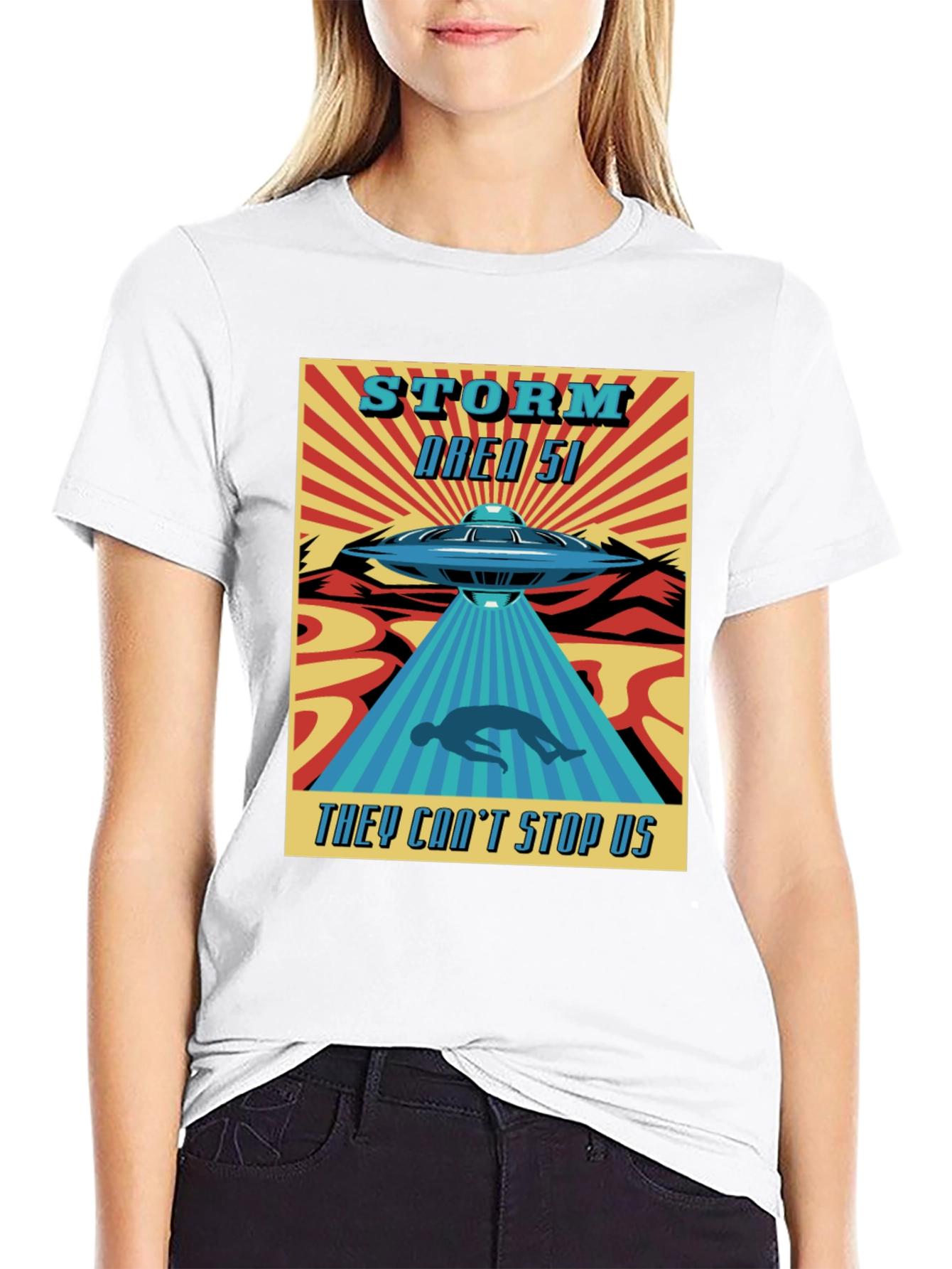 Black Storm Area 51 T-Shirt - They Can't Stop Us! view 9