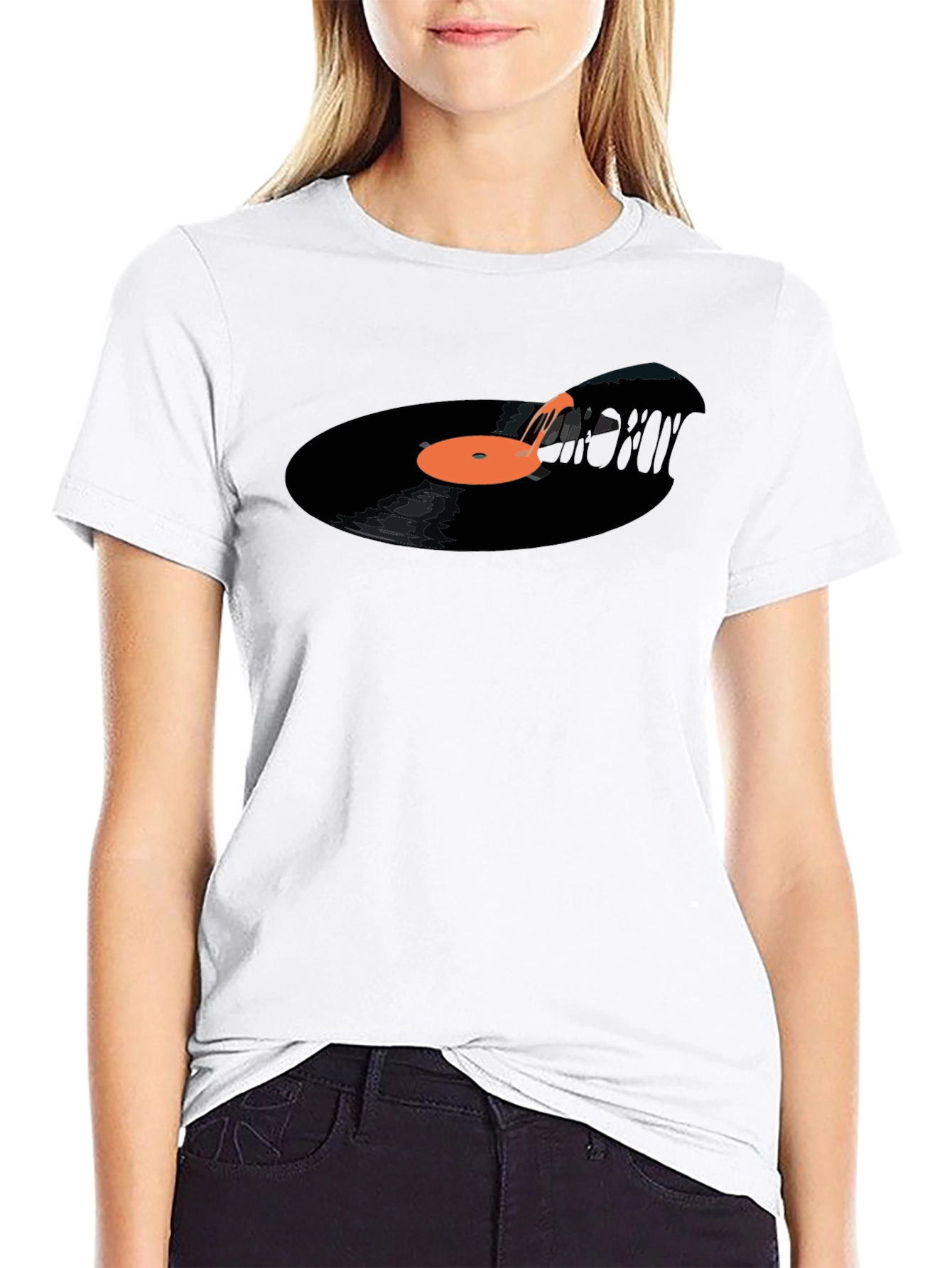 Melting Vinyl Record Graphic Tee - Cool Music Lover T-Shirt - 9