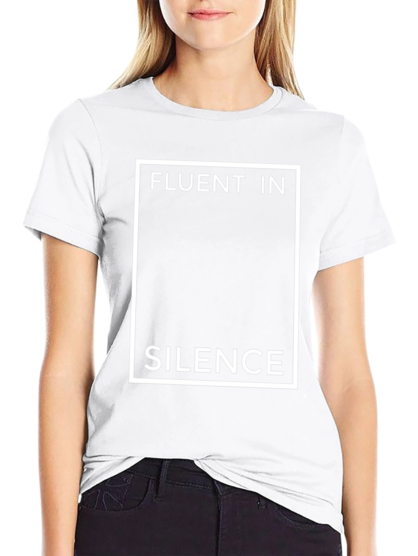 Black Fluent in Silence Graphic T-Shirt - Black view 9