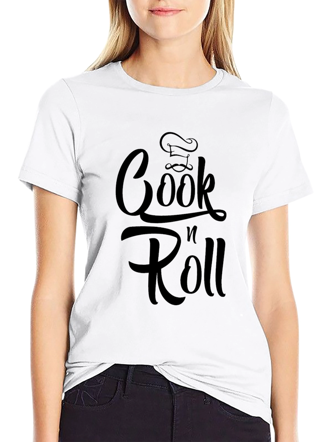 Black Cook 'n' Roll Graphic T-Shirt - Chef Inspired Tee view 9