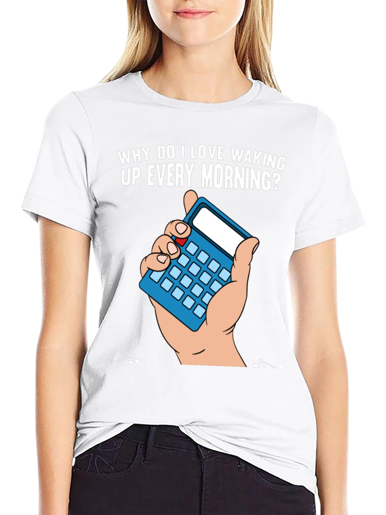 Black Funny Math Joke T-Shirt - Why I Love Waking Up view 9