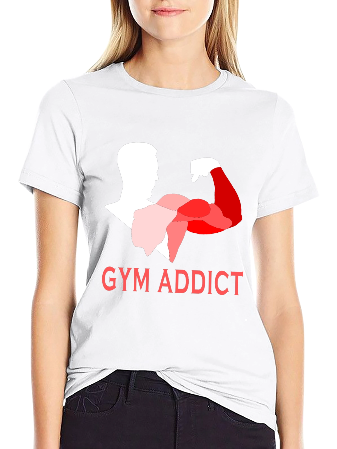 Black Gym Addict Black T-Shirt view 9
