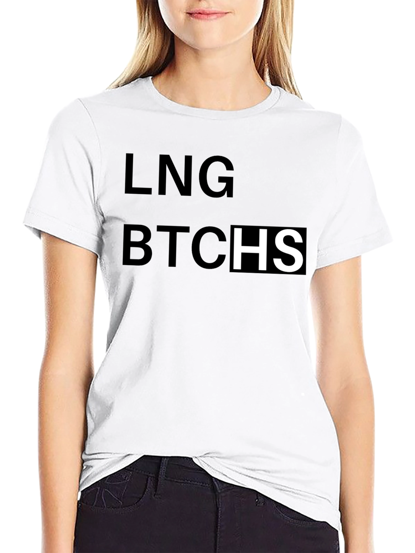 Black LNG BTCHS Graphic T-Shirt - Bold Statement Tee view 9