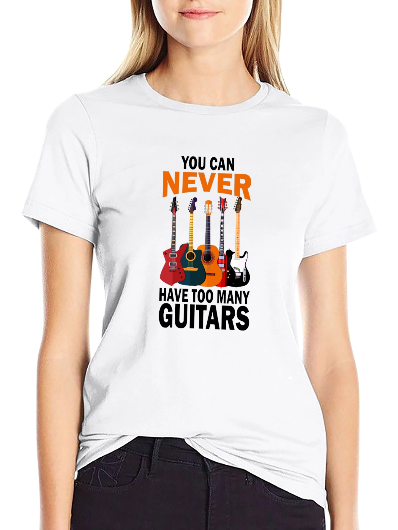 Black Guitar Lover T-Shirt: You Can Never Have Too Many view 9