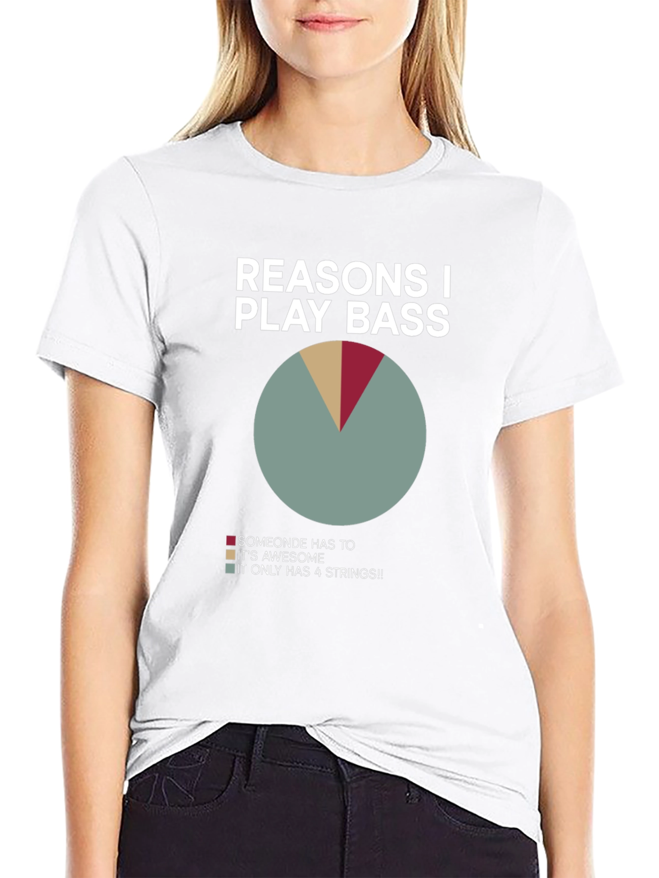 Black Reasons I Play Bass T-Shirt view 9