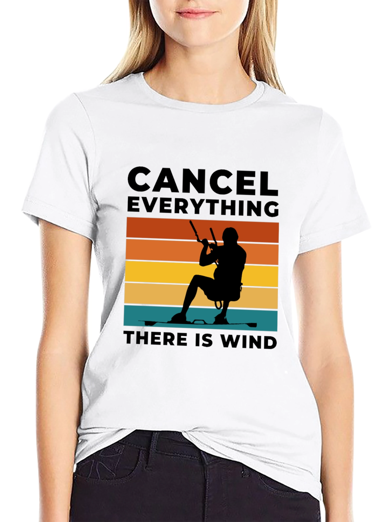 Black Cancel Everything Wind T-Shirt view 9