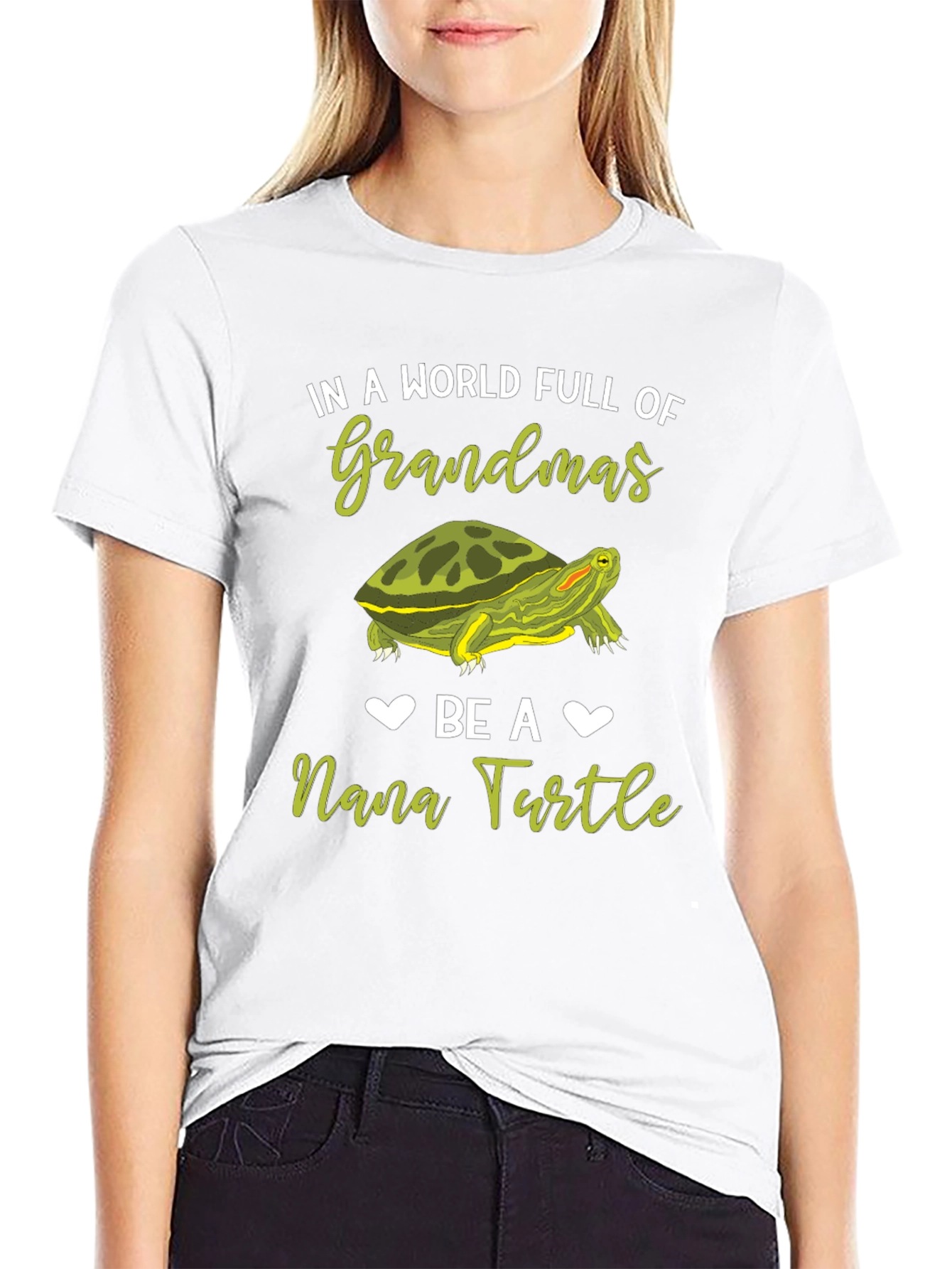 Black Nana Turtle T-Shirt - Grandmas World Gift Tee view 9