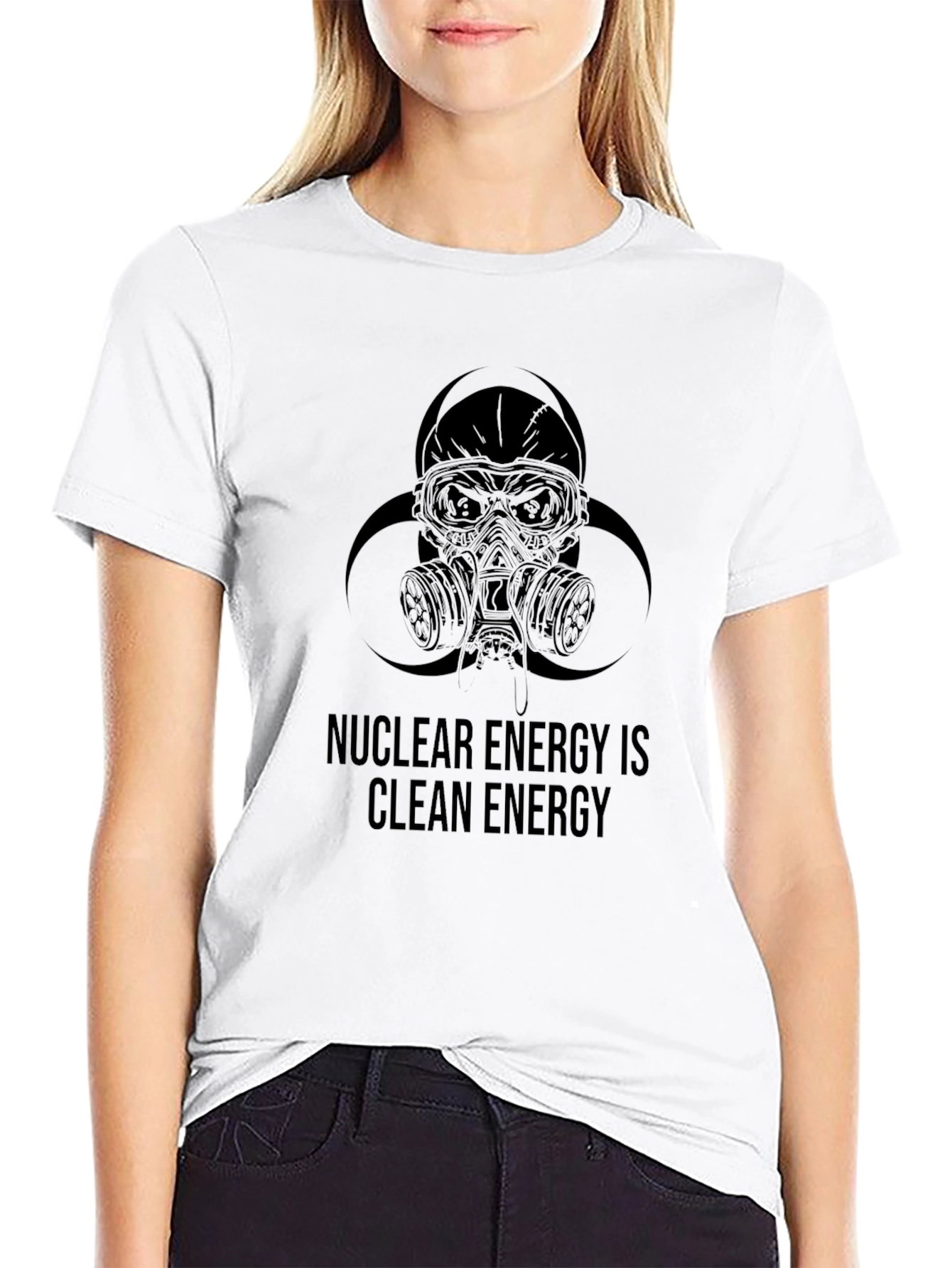 Black Nuclear Energy Clean Energy Graphic T-Shirt view 9