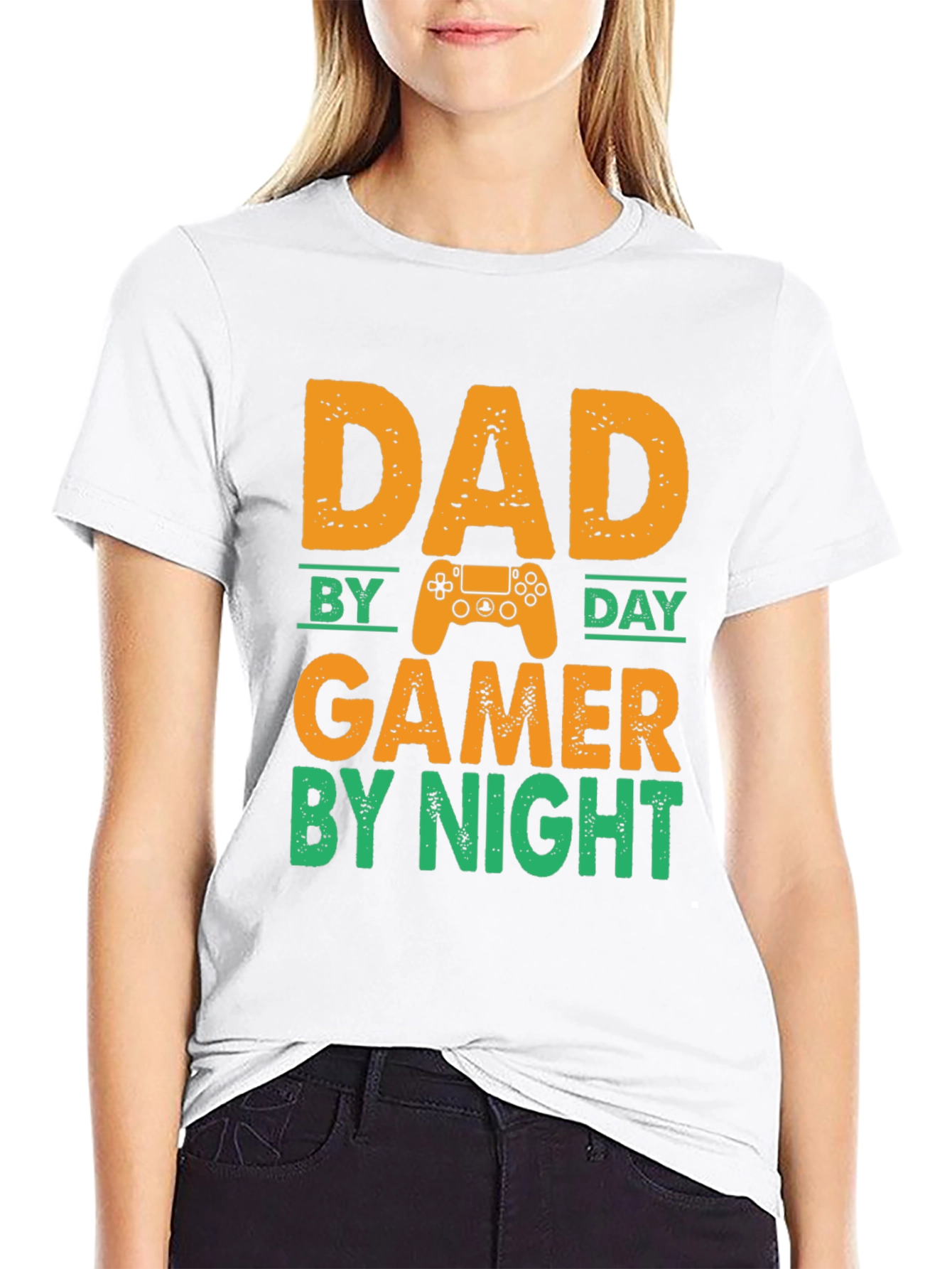 Black Dad By Day Gamer By Night T-Shirt view 9