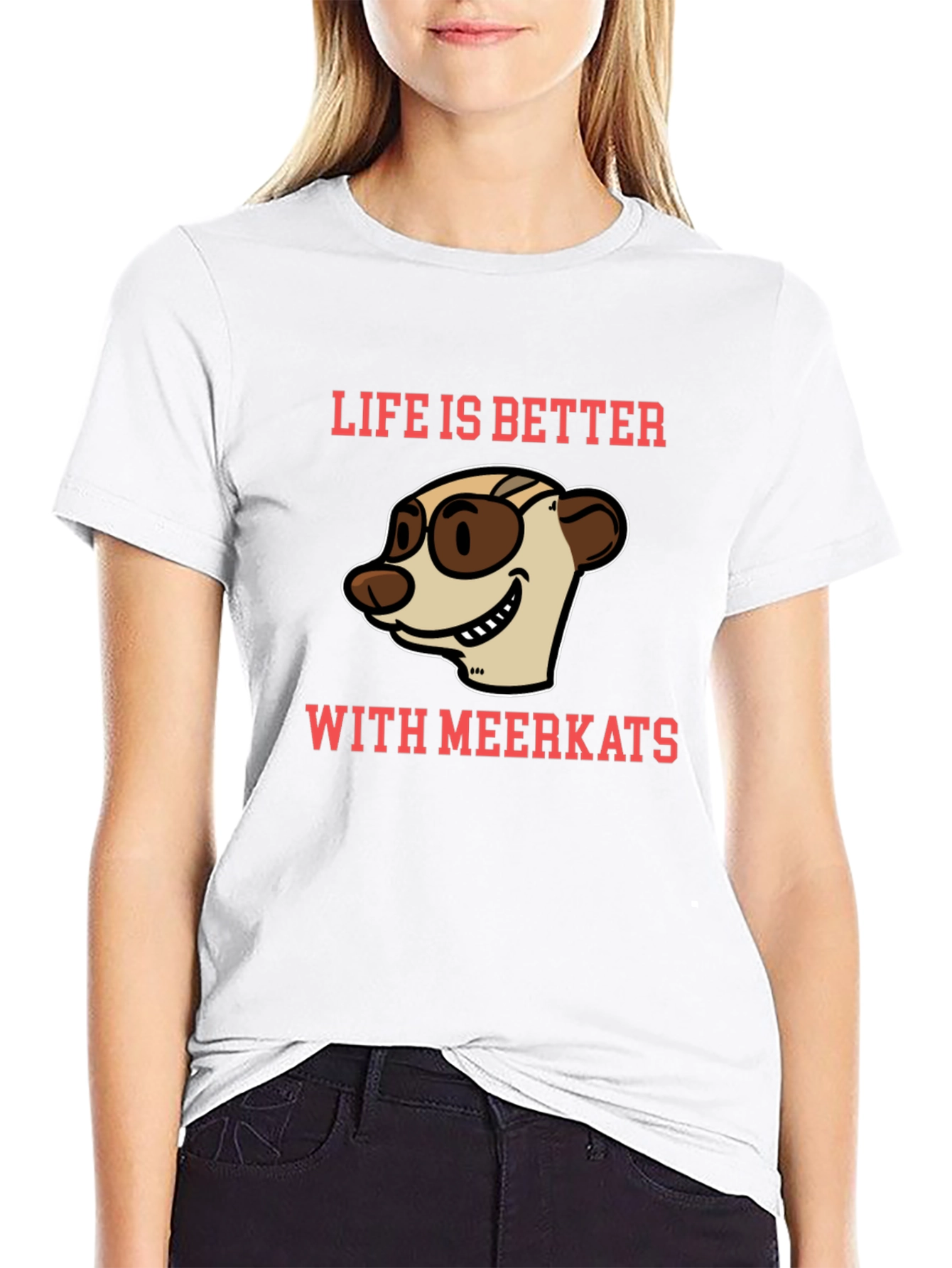 Black Life is Better with Meerkats Graphic T-Shirt view 9