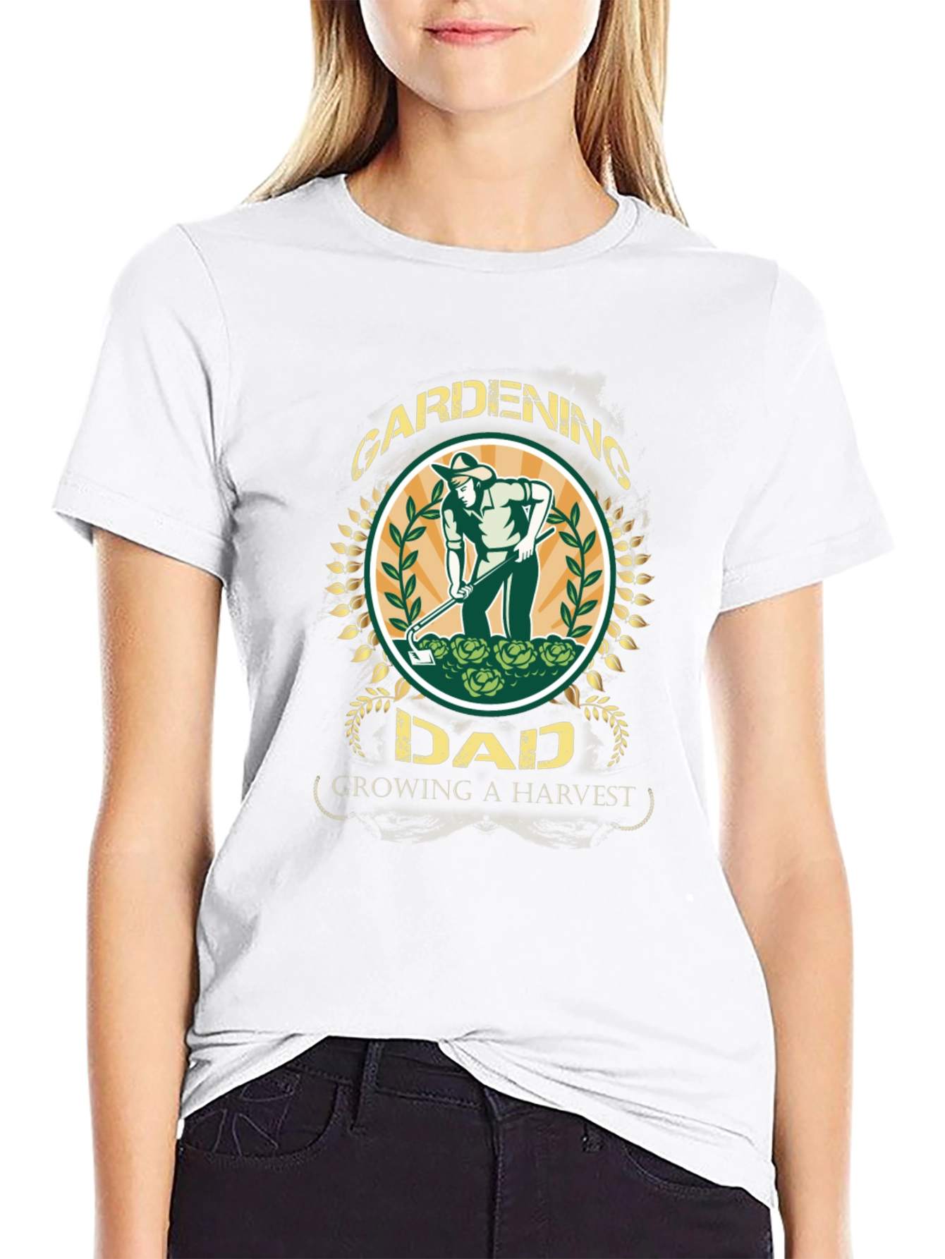 Black Gardening Dad T-Shirt - Growing A Harvest view 9