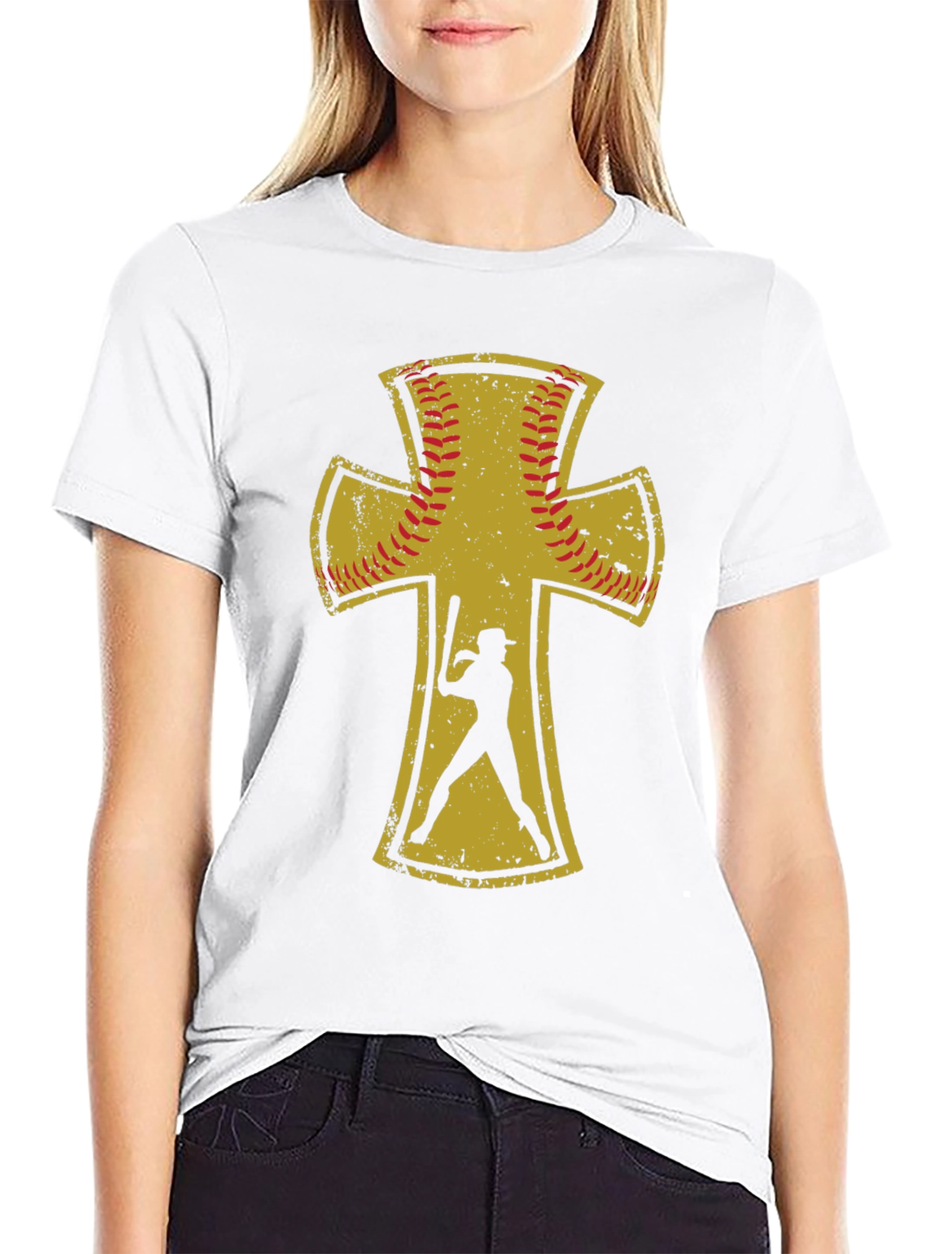 Black Baseball Cross T-Shirt view 9