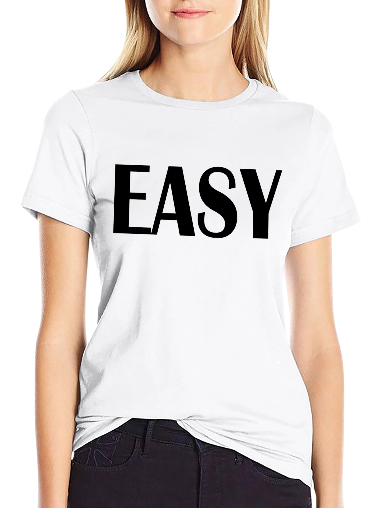 Black EASY Black Graphic Tee - Casual Comfort view 9