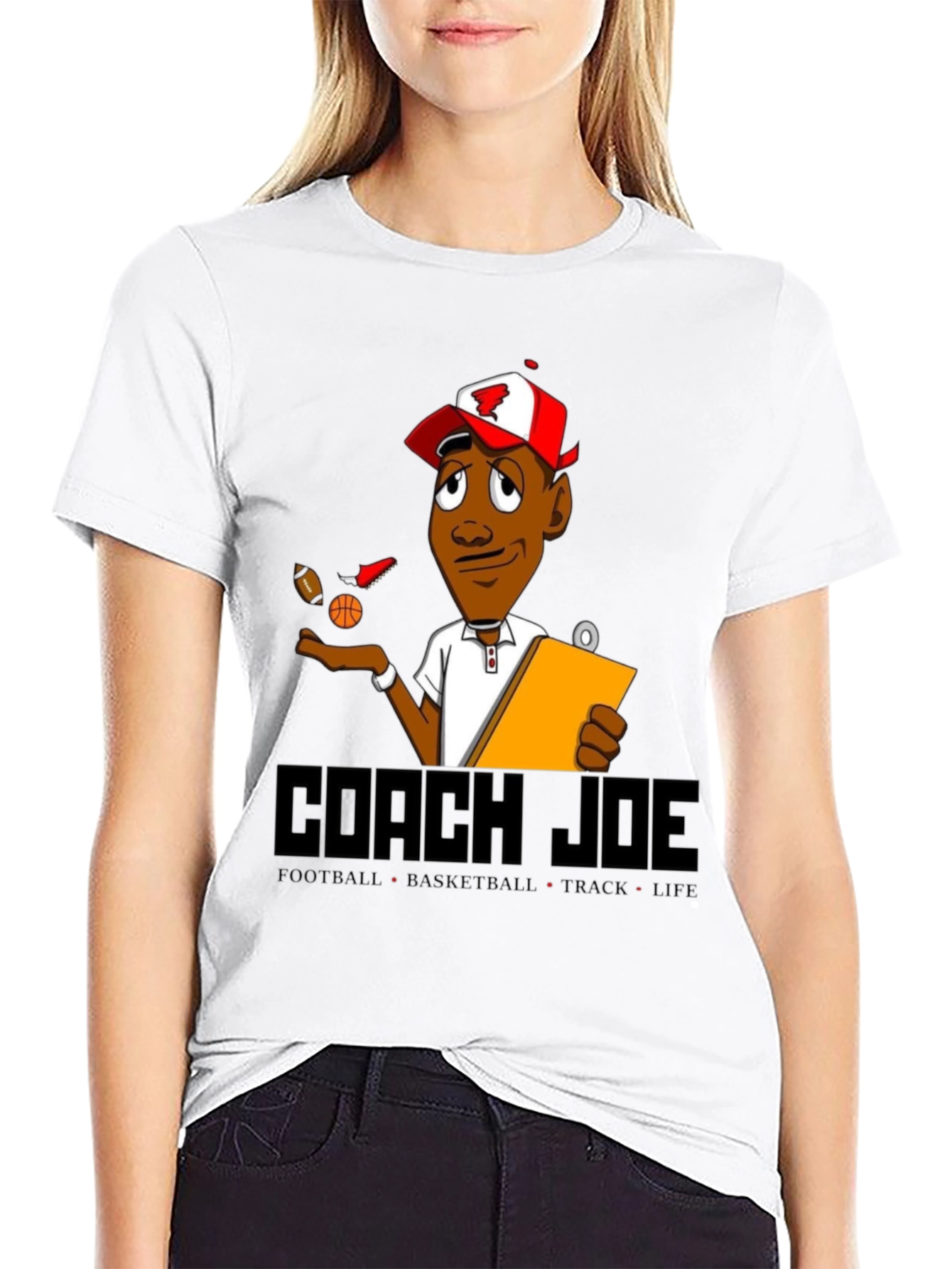 Black Coach Joe T-Shirt: Football, Basketball, Track, Life view 9