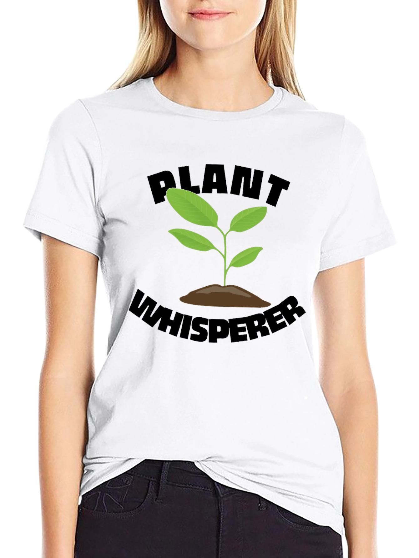 Black Plant Whisperer Black T-Shirt - Gardening Tee view 9