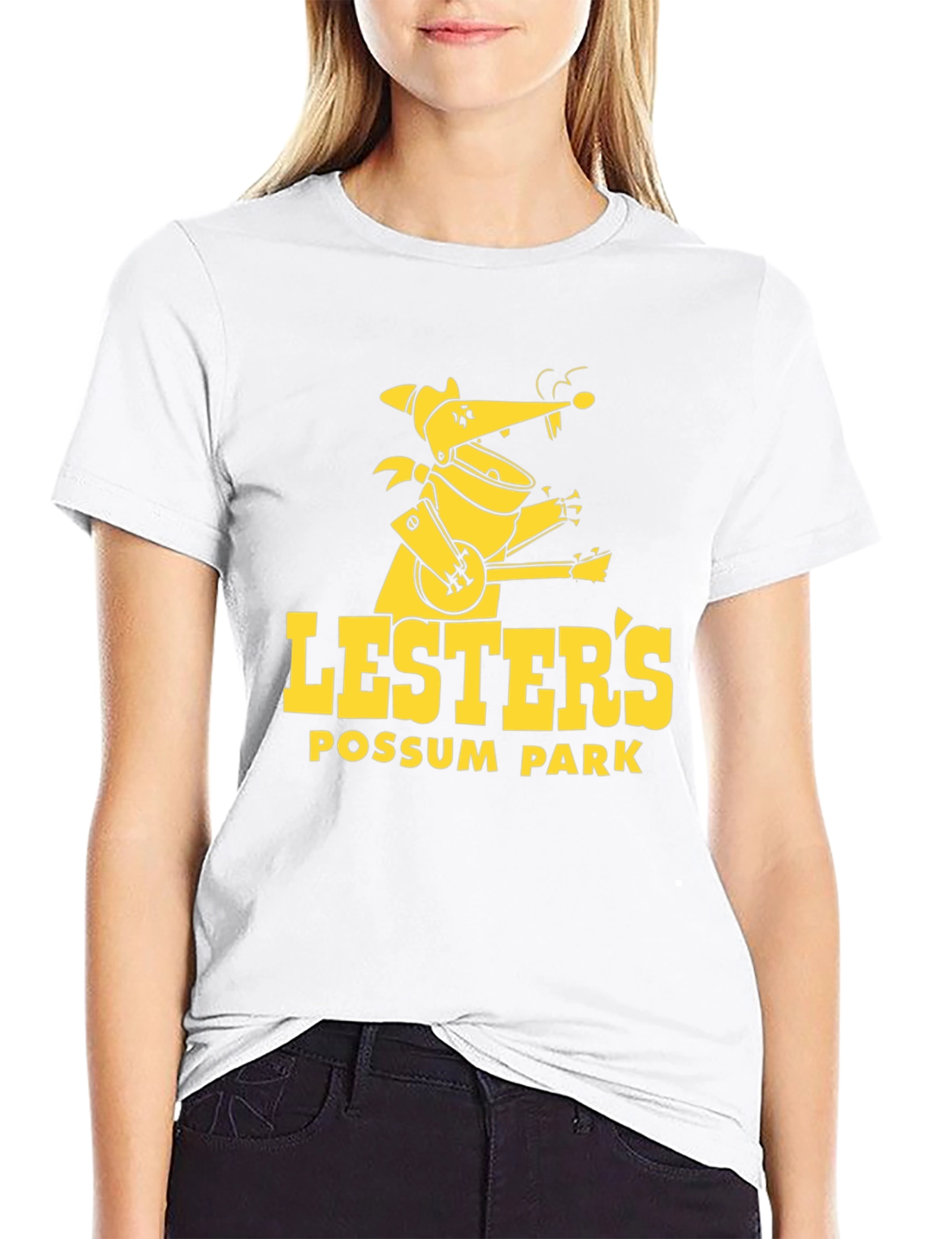 Black Lester's Possum Park Graphic Tee - Black view 9