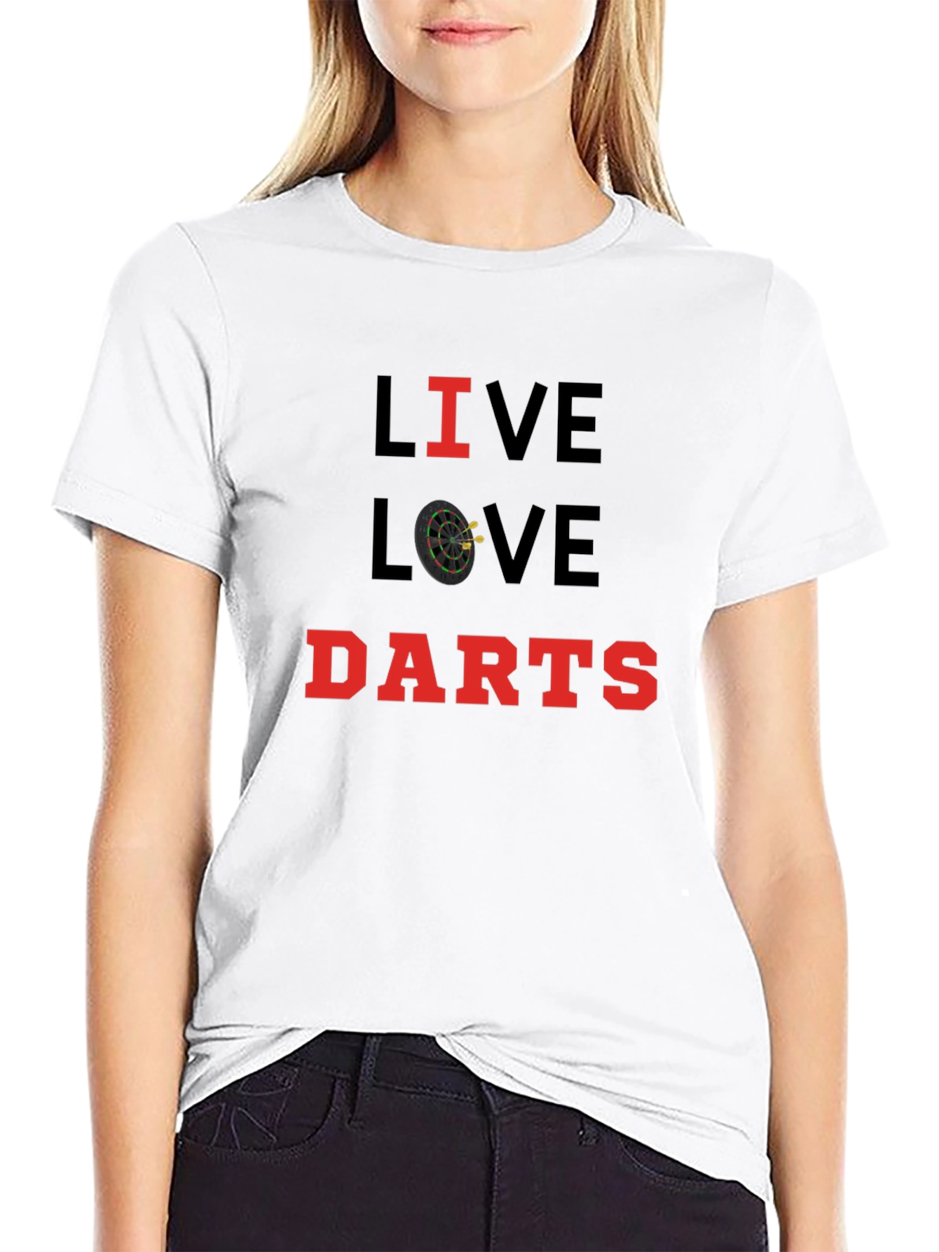 Live Love Darts T-Shirt - Black - 9