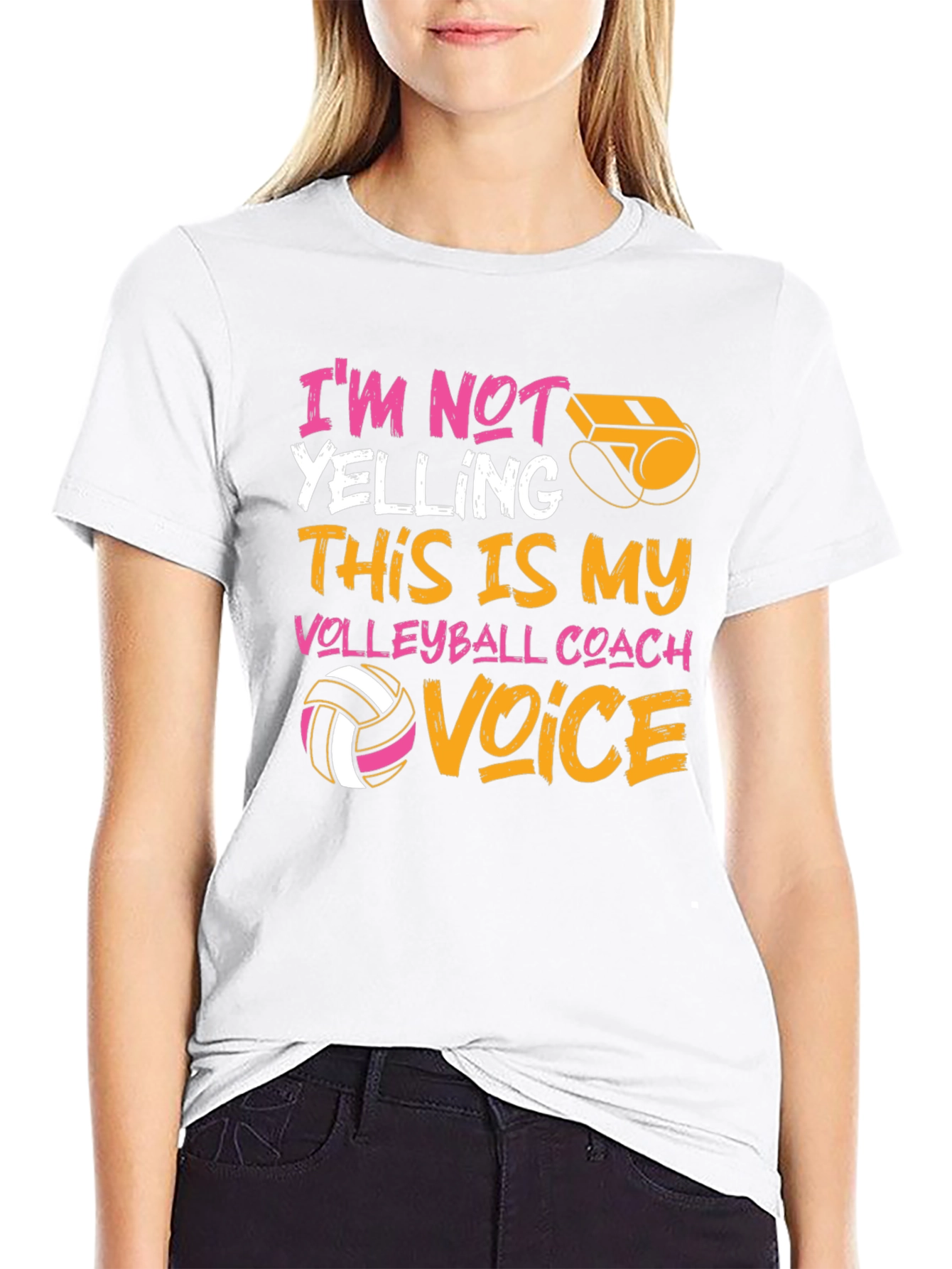 Black Volleyball Coach Novelty Graphic T-Shirt view 9