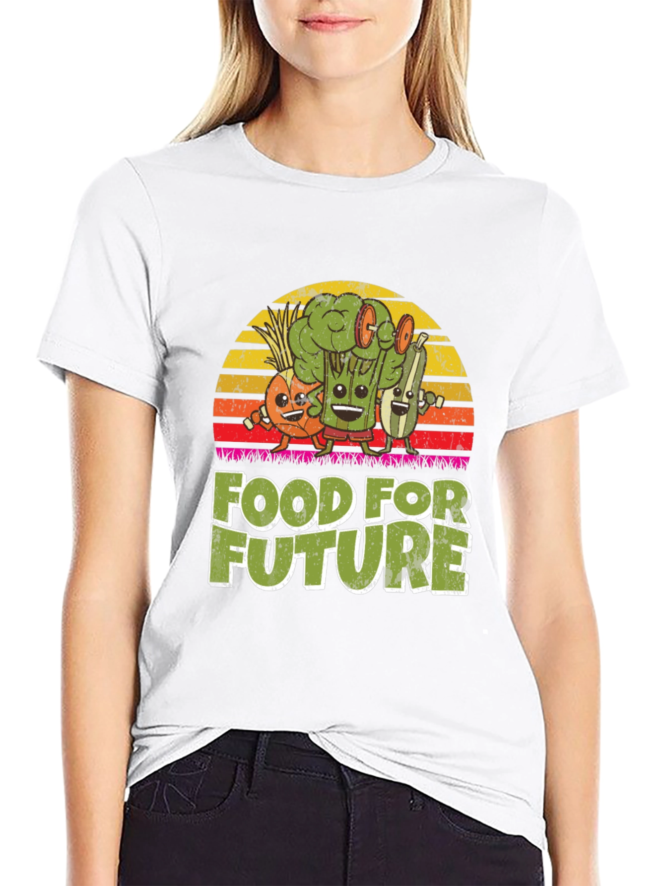 Black Food For Future Vegan Graphic T-Shirt view 9