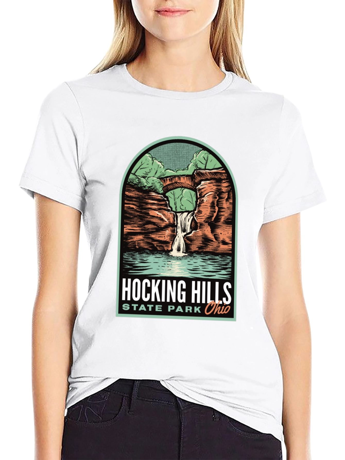 Black Hocking Hills State Park T-Shirt view 9