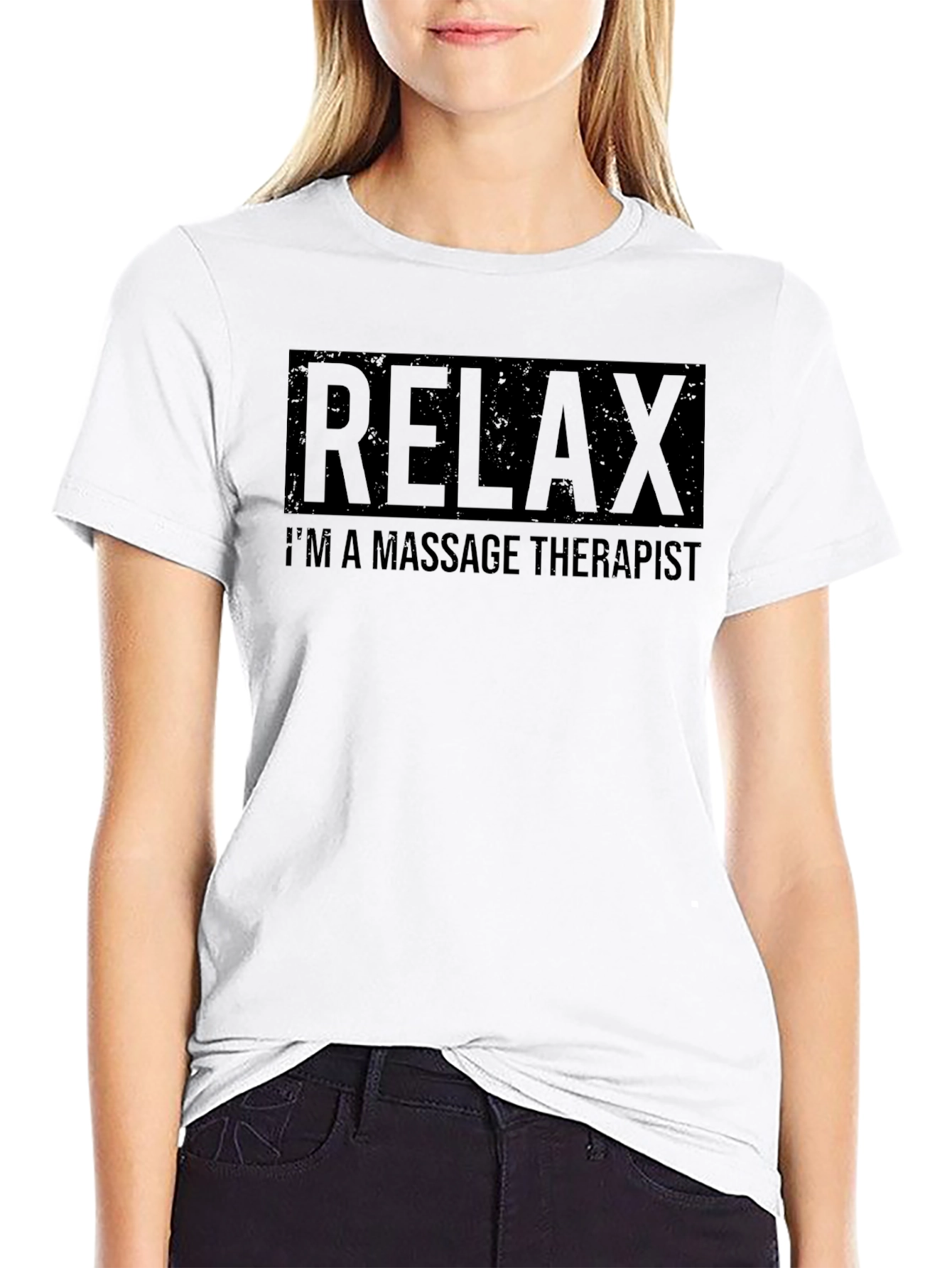 Black Relax, I'm a Massage Therapist T-Shirt view 9