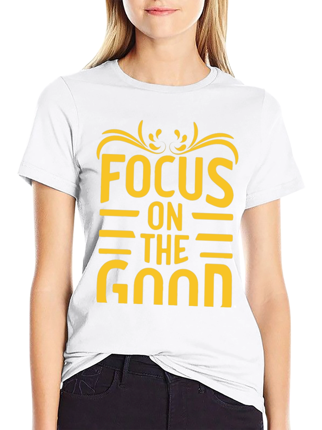 Black Focus on the Good Graphic Tee - Black view 9
