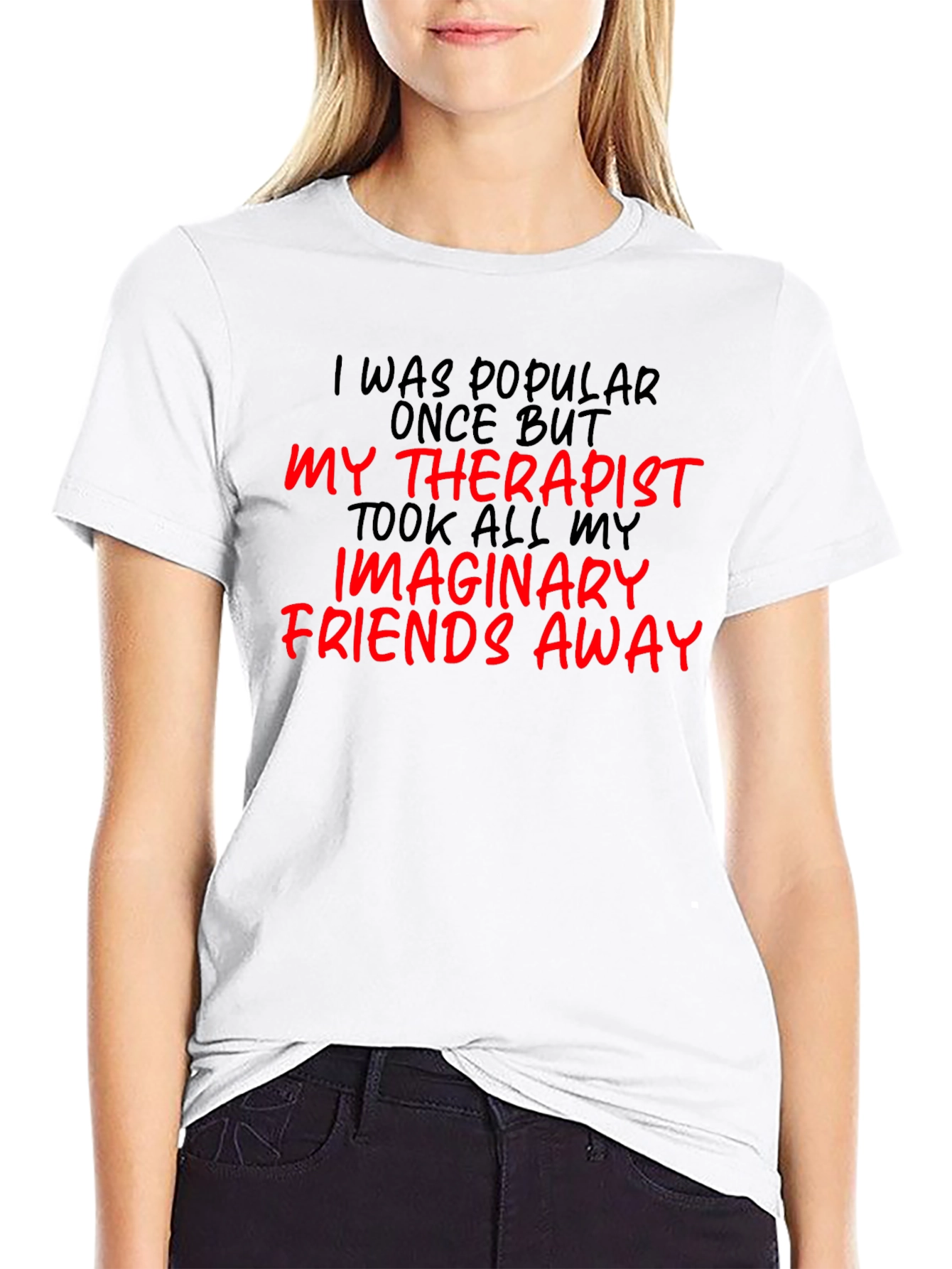 Black Funny Therapist Imaginary Friends T-Shirt view 9