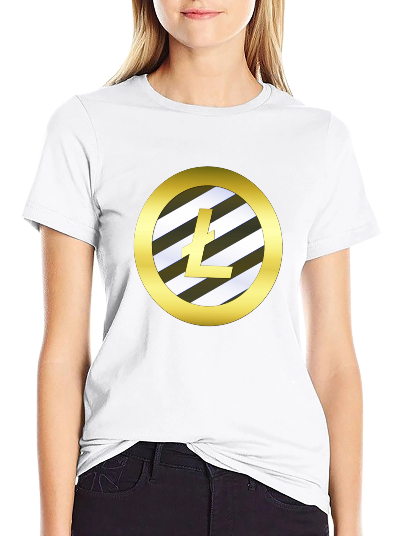 Litecoin Logo Black T-Shirt Crypto Fan Apparel - 9