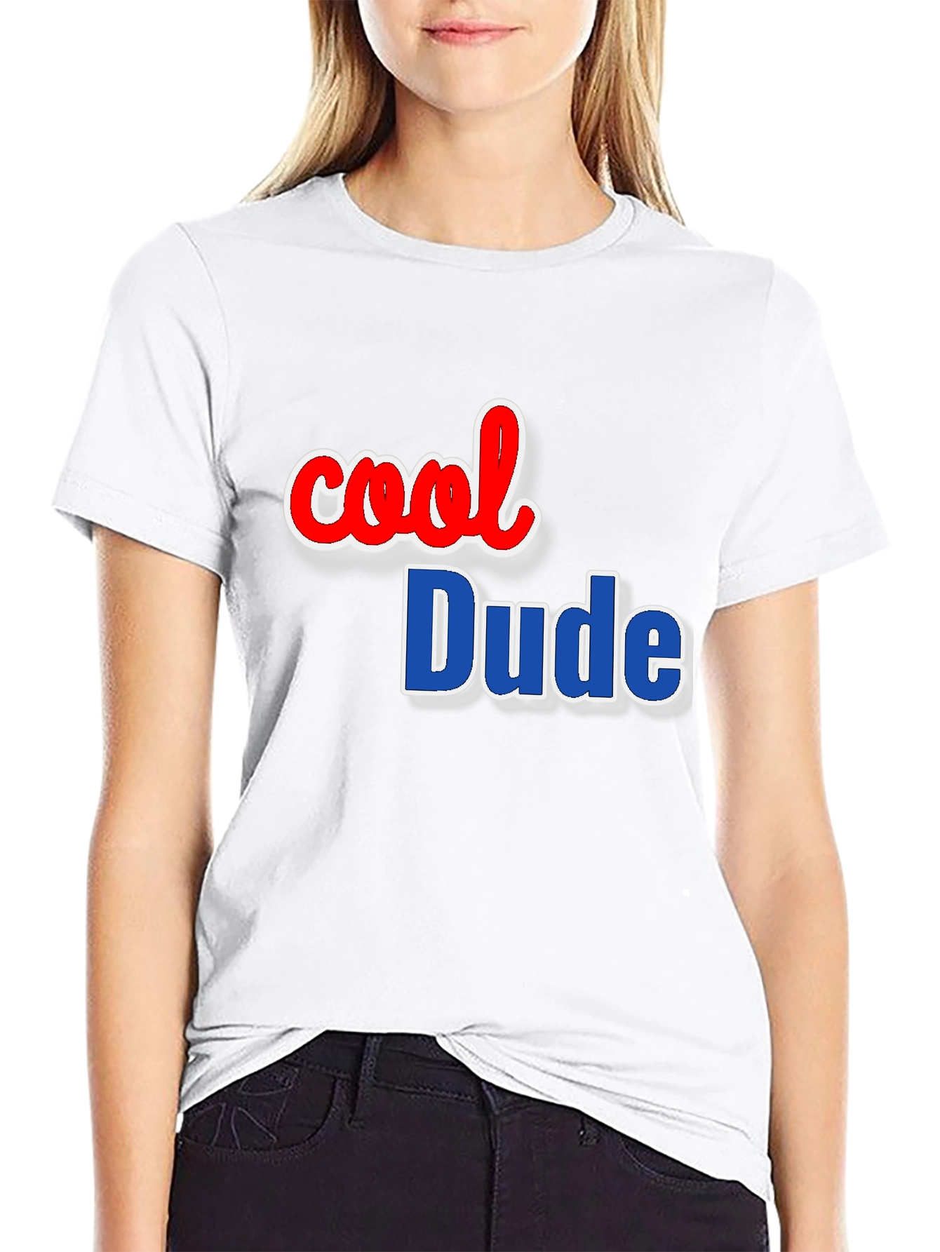 Black Cool Dude Graphic Tee - Black Cotton Blend view 9