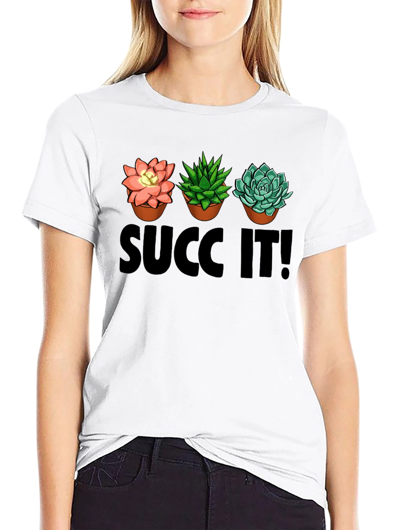 Black Succ It! T-Shirt Funny Plant Lover Tee view 9