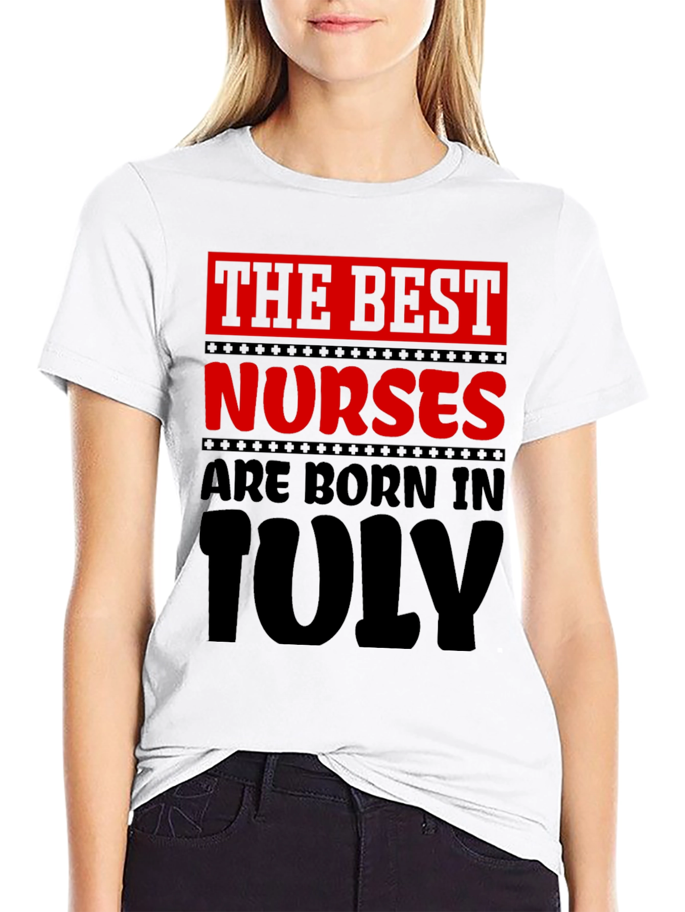 Black The Best Nurses Are Born In July T-Shirt view 9