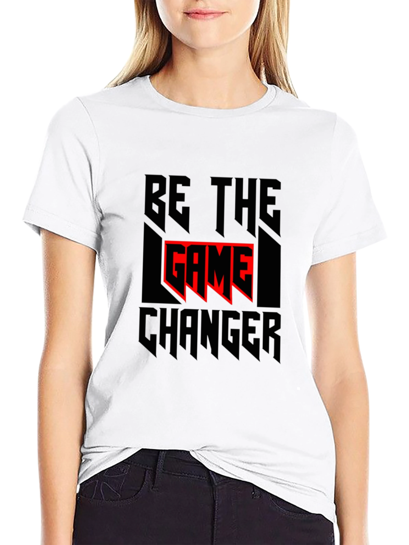 Black Be the Game Changer Black Graphic Tee view 9