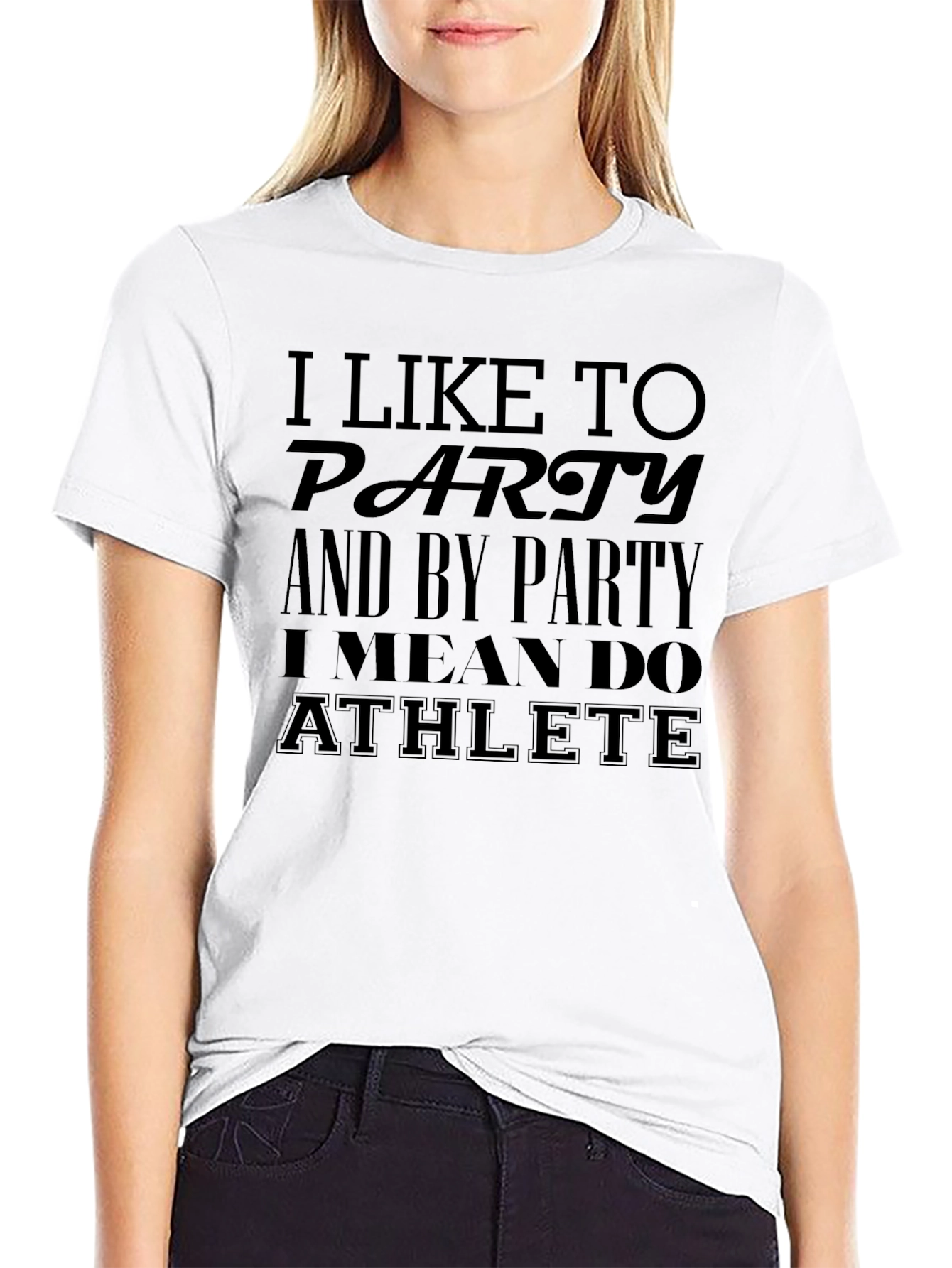 Black I Like to Party Athlete Men's Graphic T-Shirt view 9