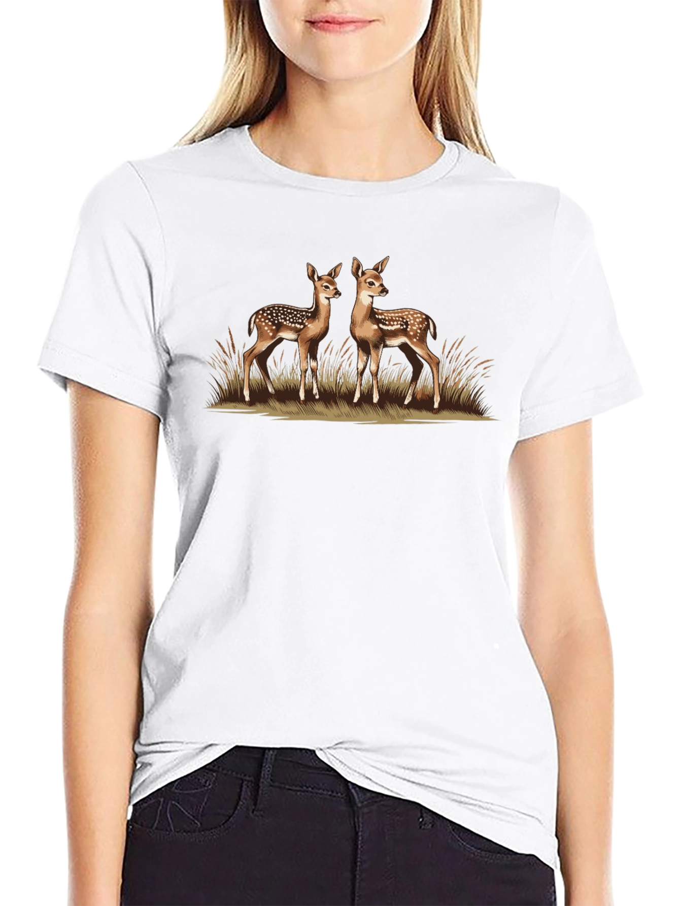 Black Fawn Graphic Tee - Nature Inspired view 9