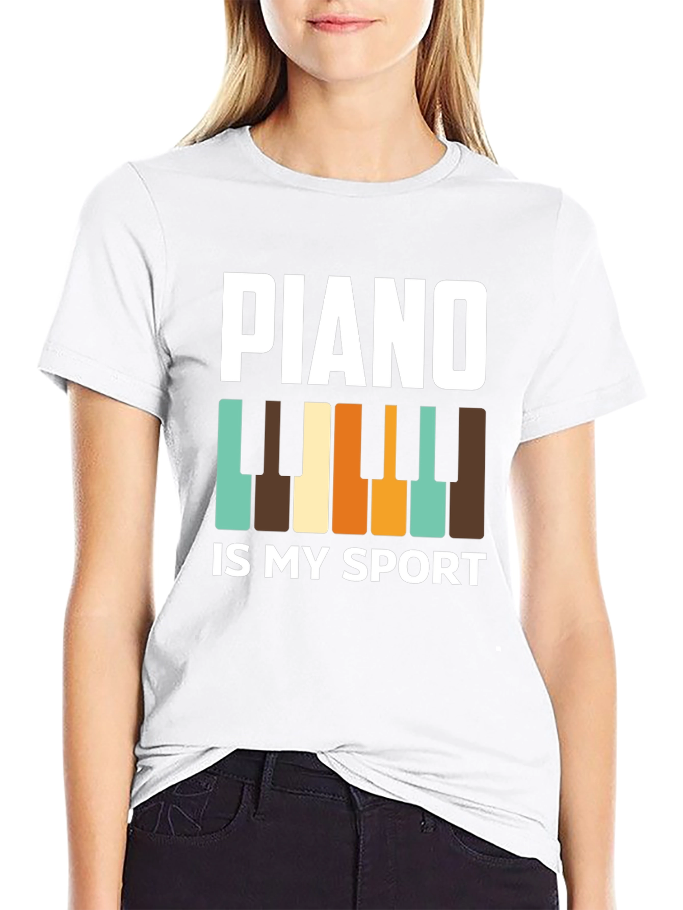 Black Piano Is My Sport - Graphic Tee view 9