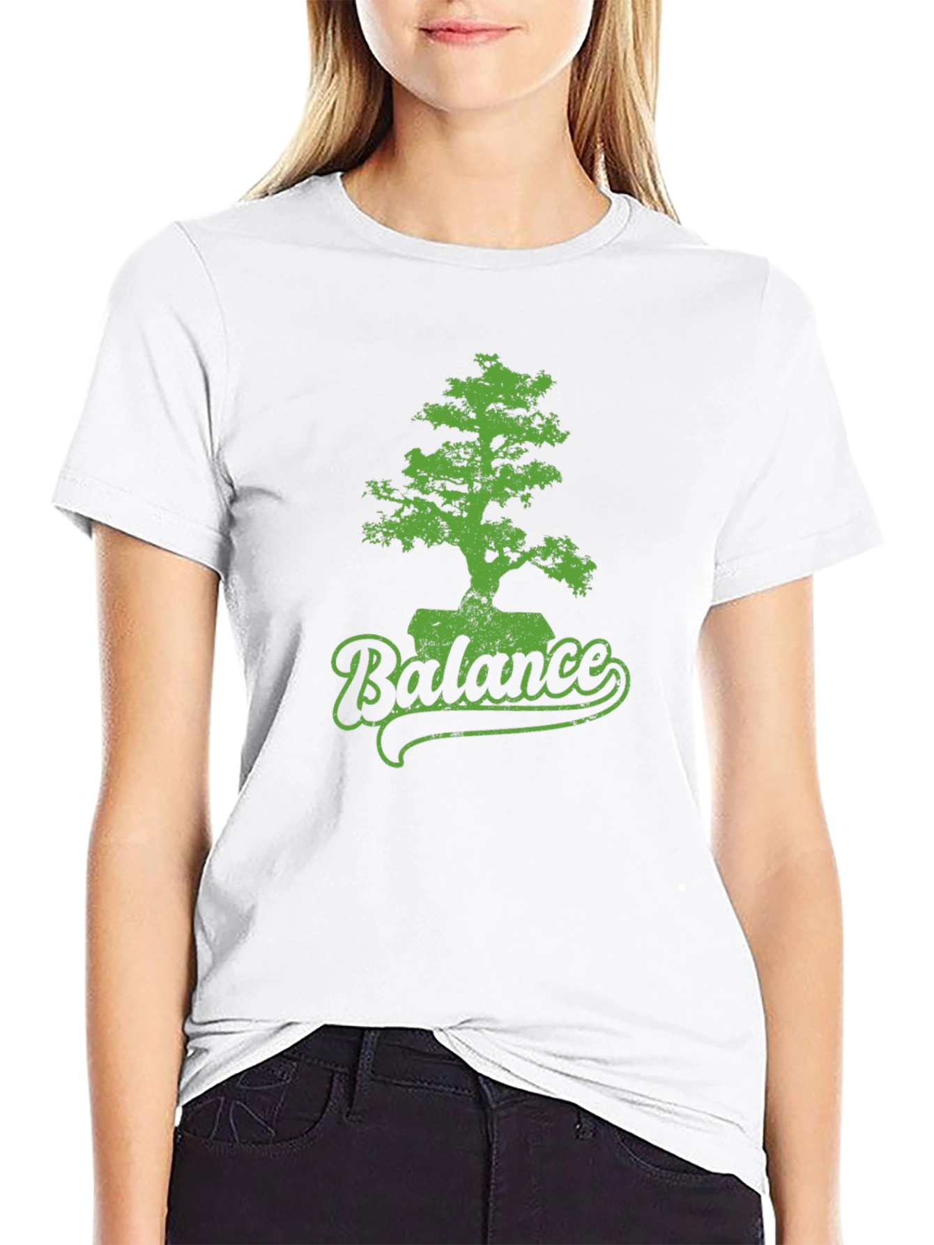 Black Balance Bonsai Tree Graphic Tee - Black view 9