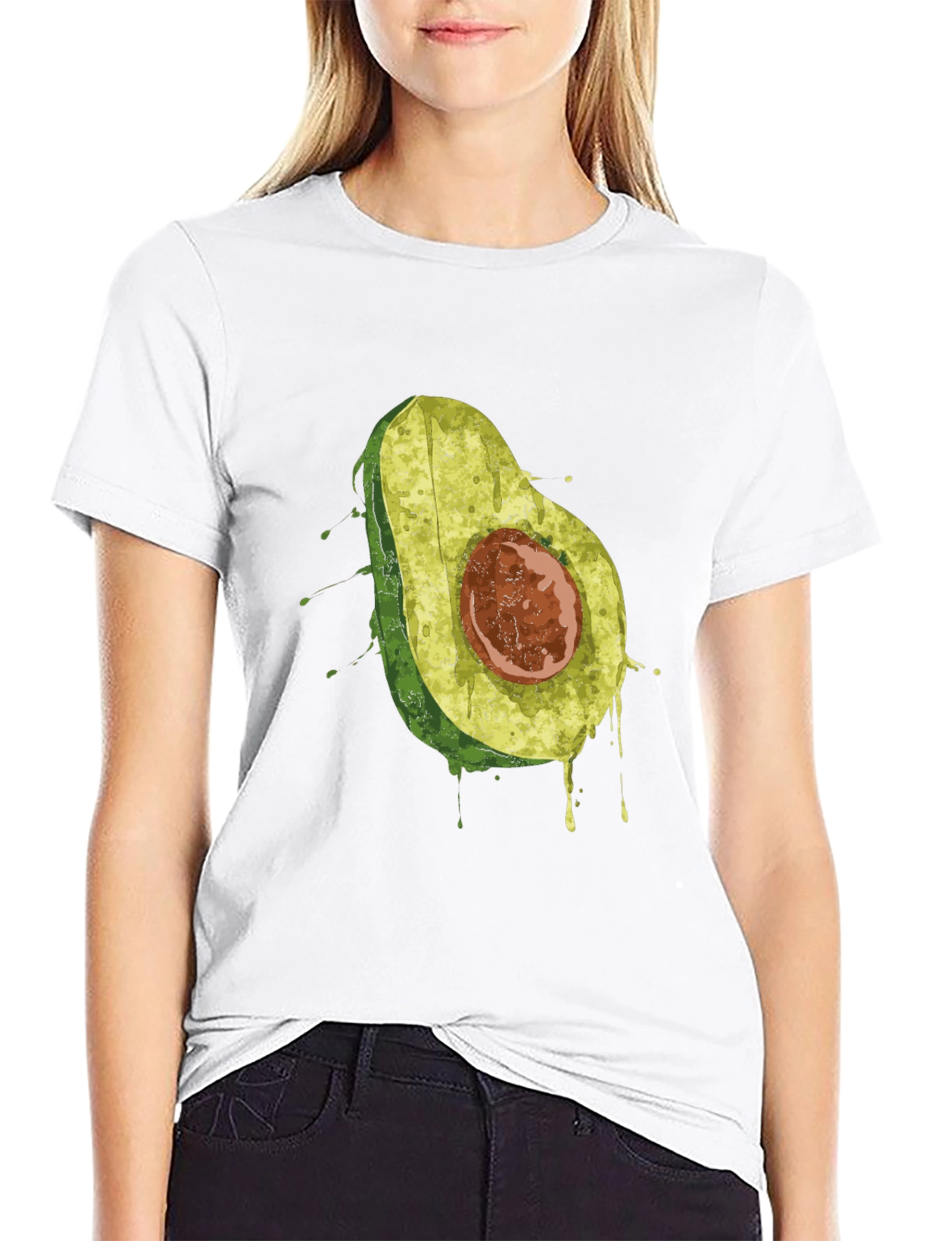 Black Avocado Graphic T-Shirt - Black view 9